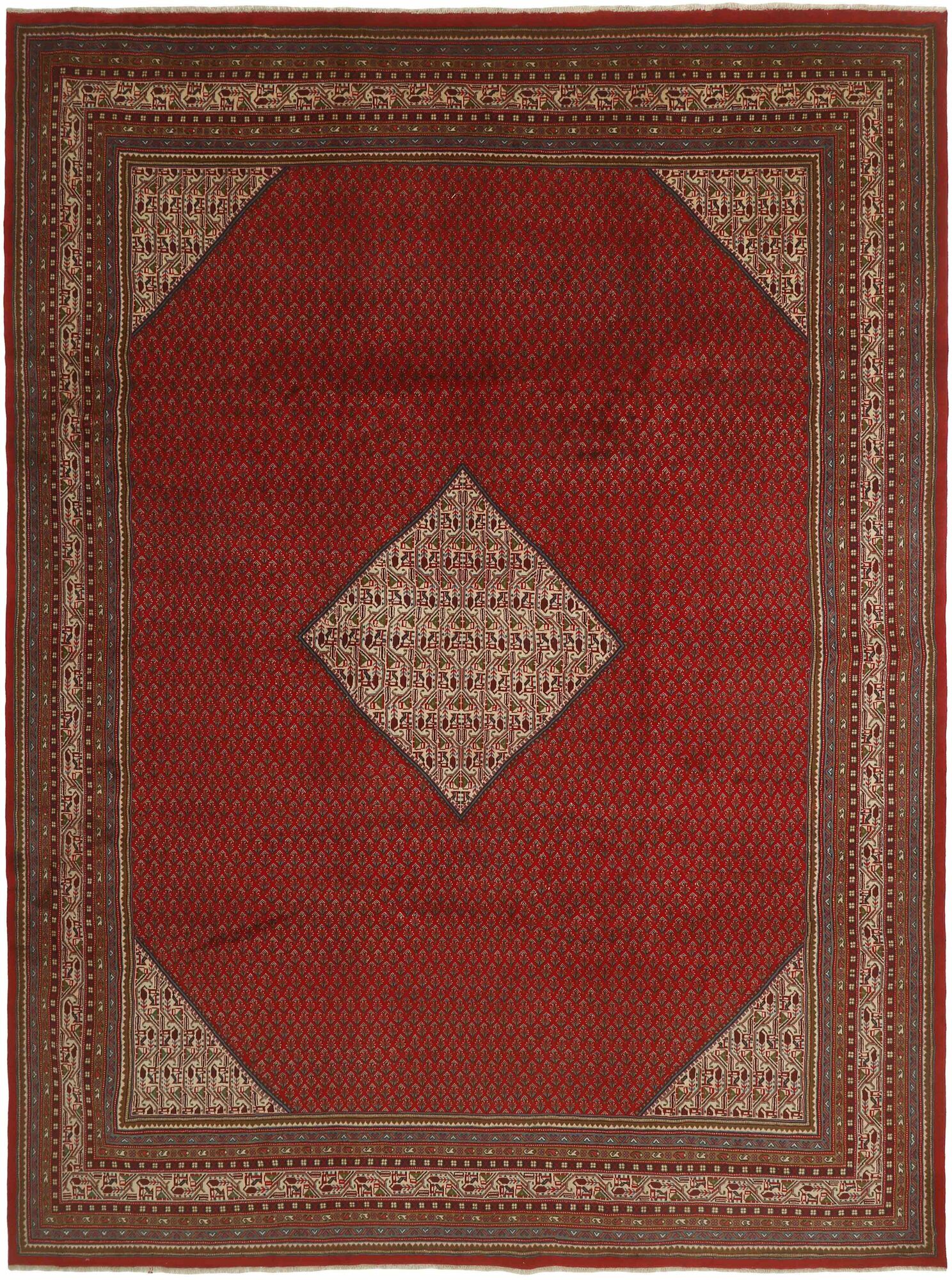 
    Sarouk Mir - Dark red - 293 x 400 cm
  