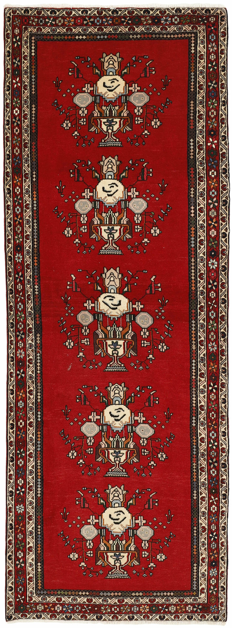 
    Afshar - Dark red - 100 x 292 cm
  