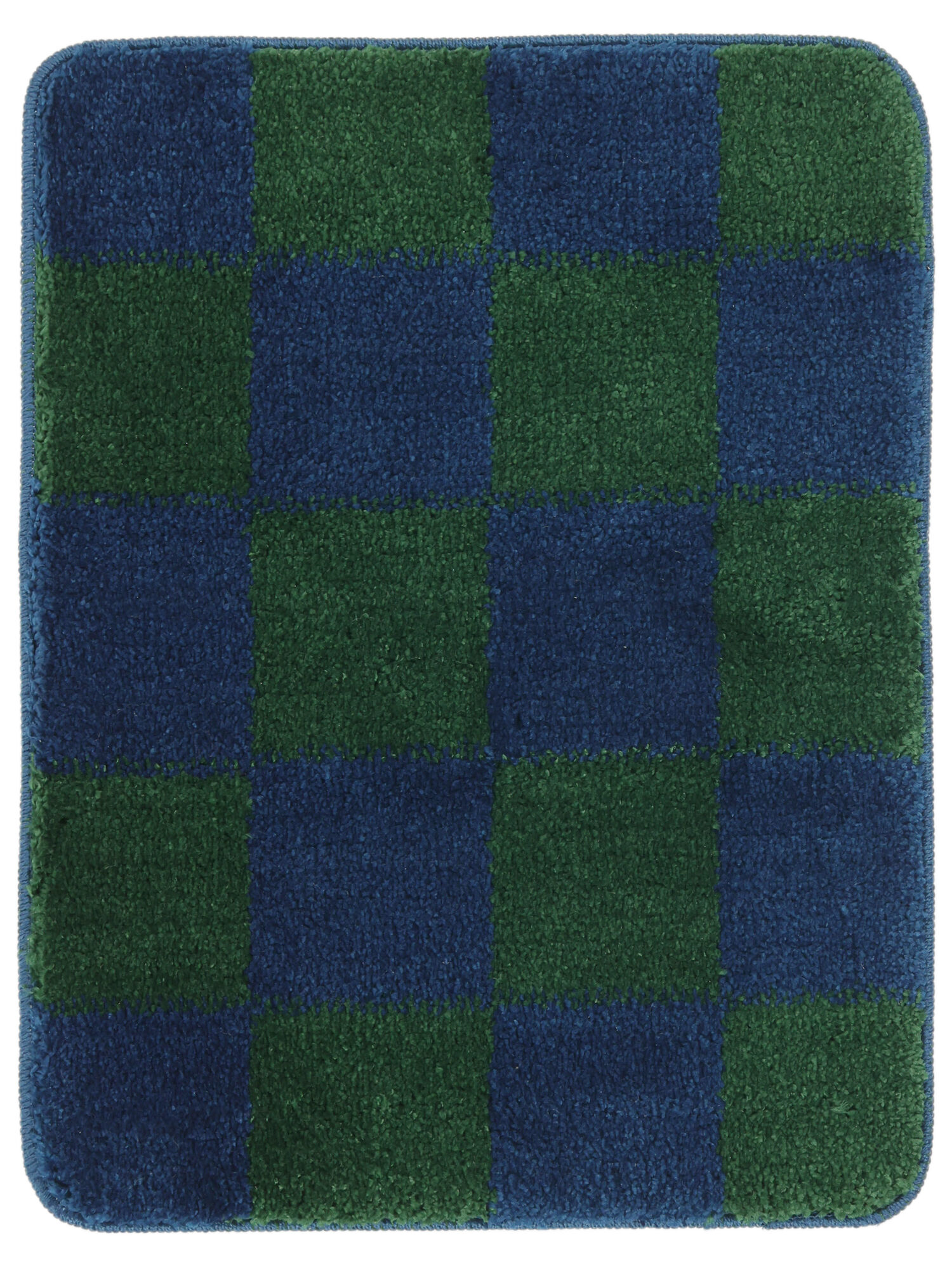 Rugvista Essential - Luca Chess - Blu Scuro / Verde Scuro 67 x 50 cm Tappeto  Da Bagno - Rugvista