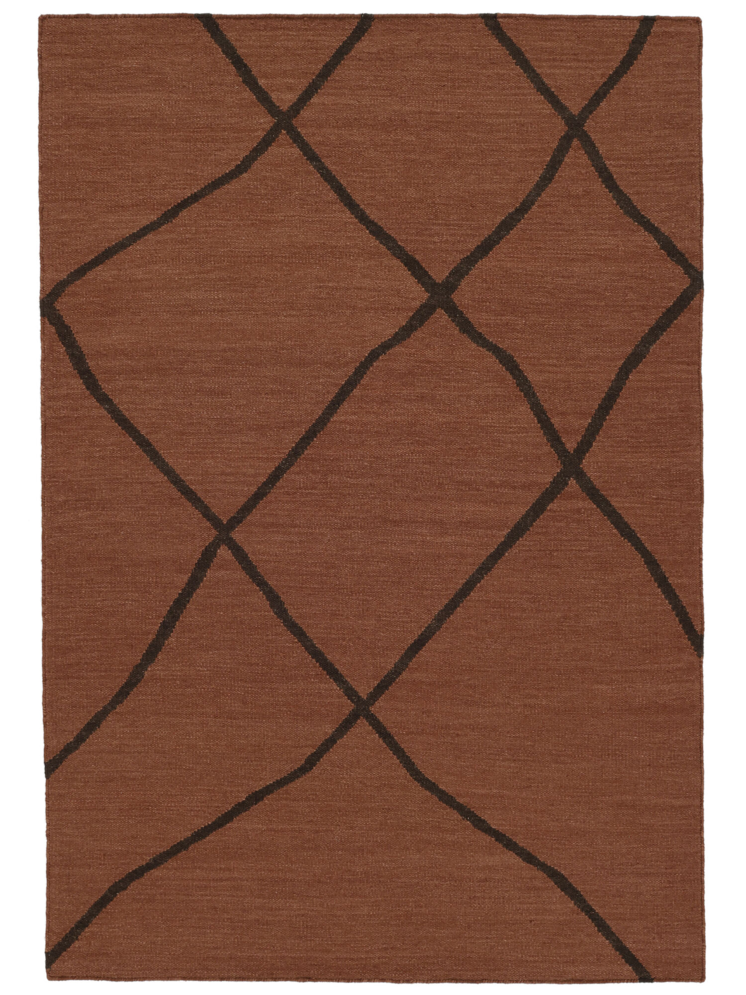 
    Medina - Rust red / Dark brown - 160 x 230 cm
  