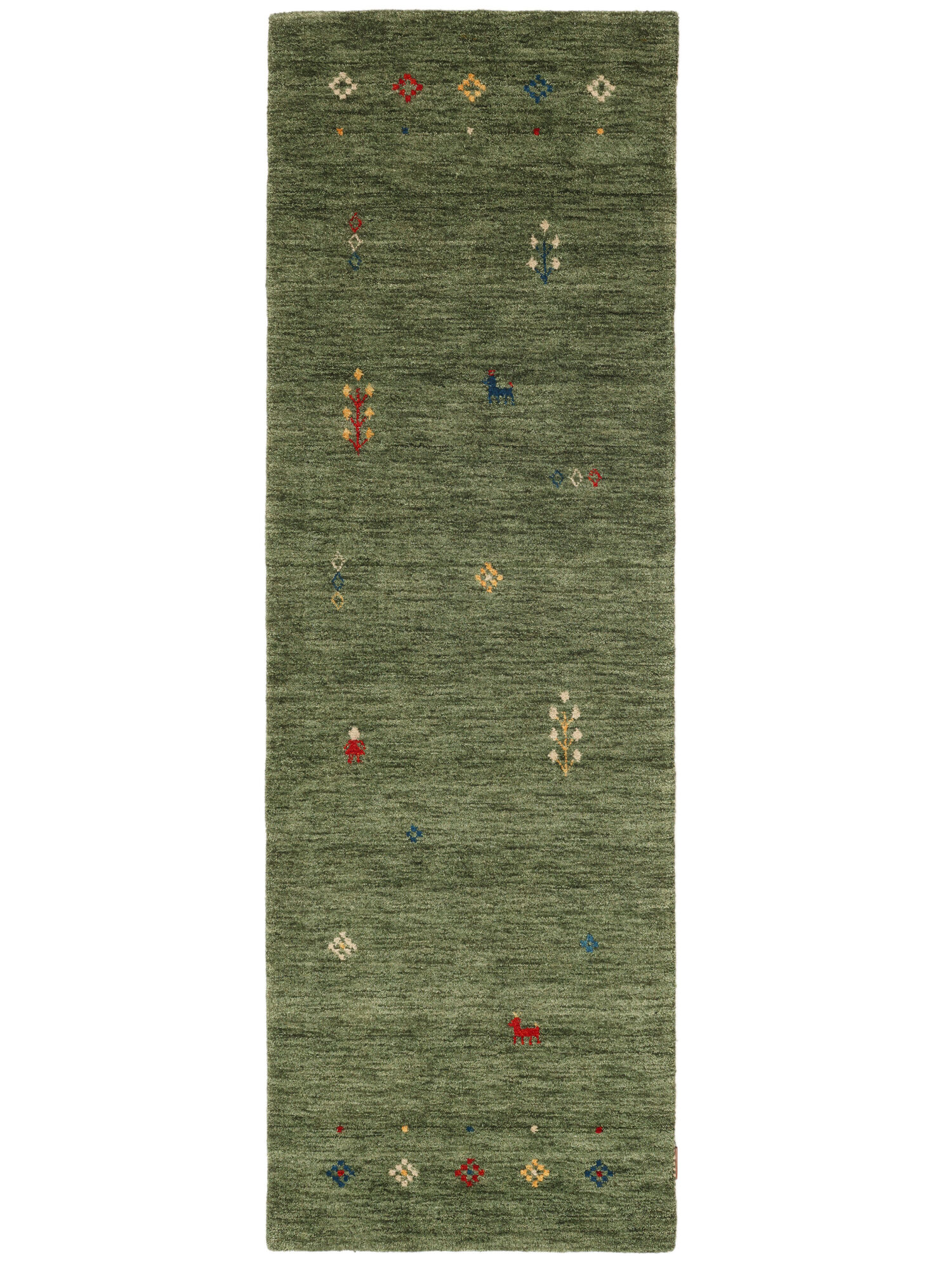 Gabbeh Giza Matta - Skogsgrön 80x250
