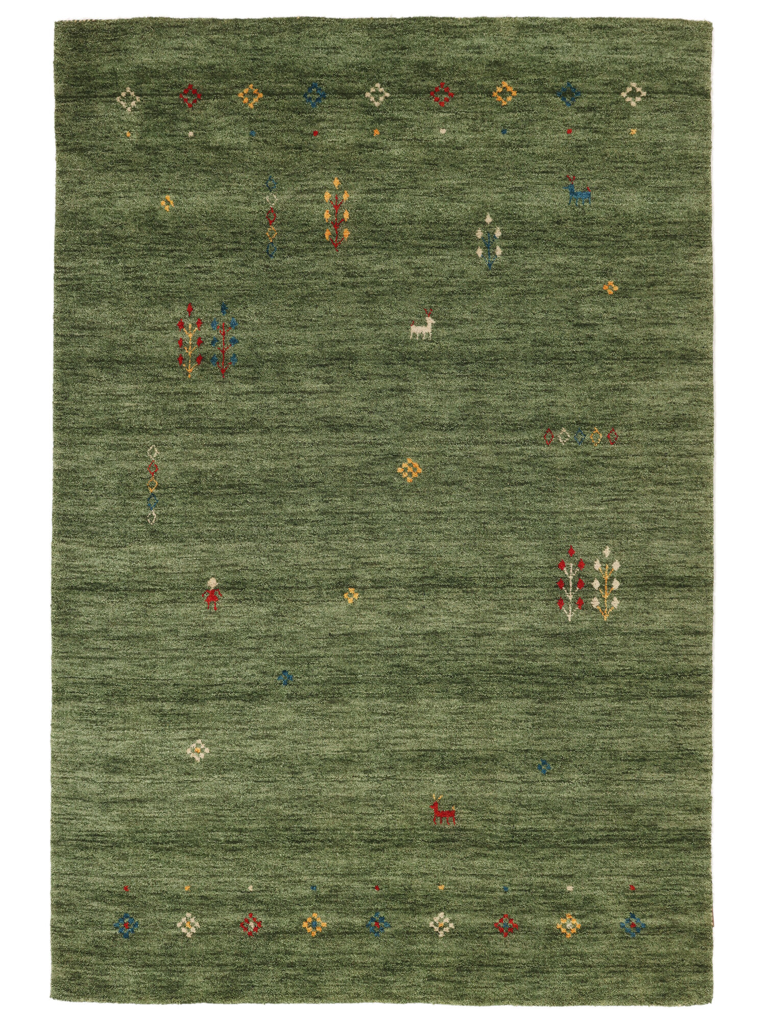 Gabbeh Giza Matta - Skogsgrön 140x200
