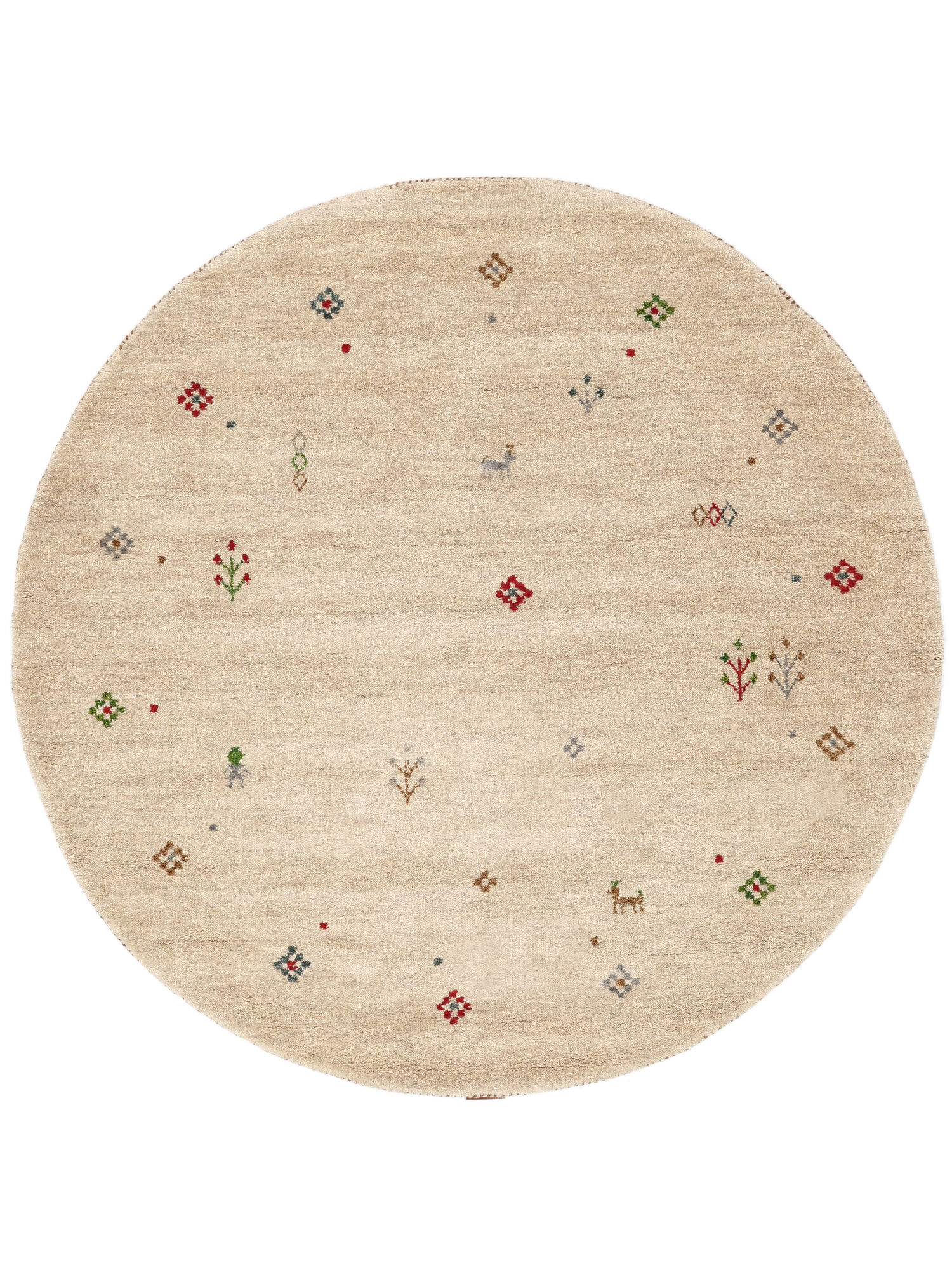 Gabbeh Giza Matta - Beige Ø 150