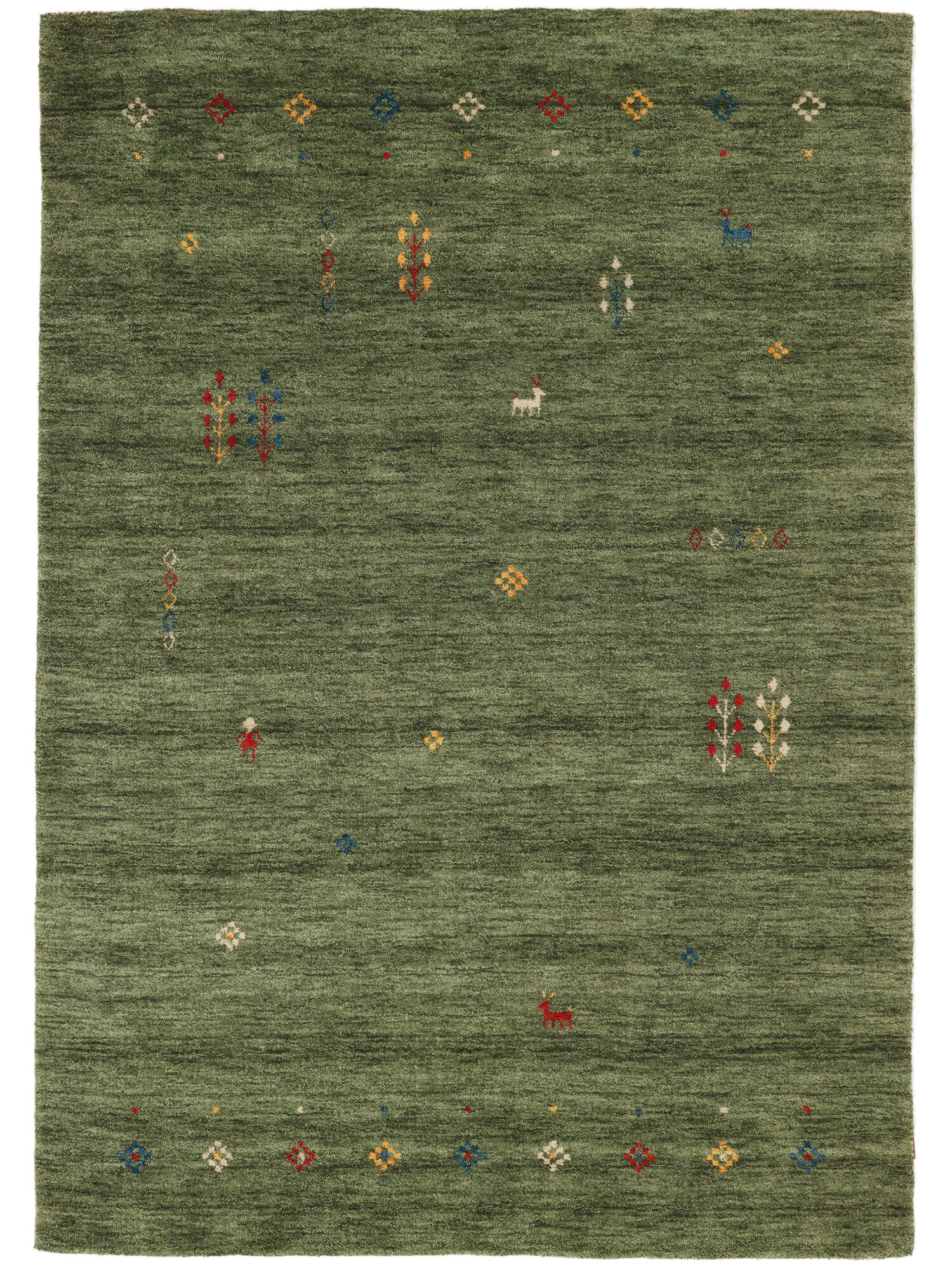 Gabbeh Giza Matta - Skogsgrön 160x230