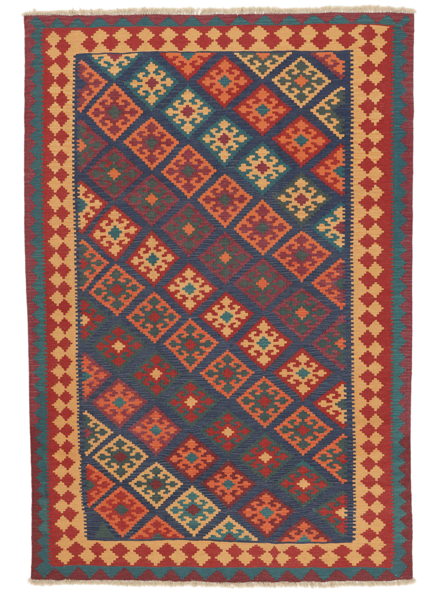 Kelim Ghashghai Teppich 202×297