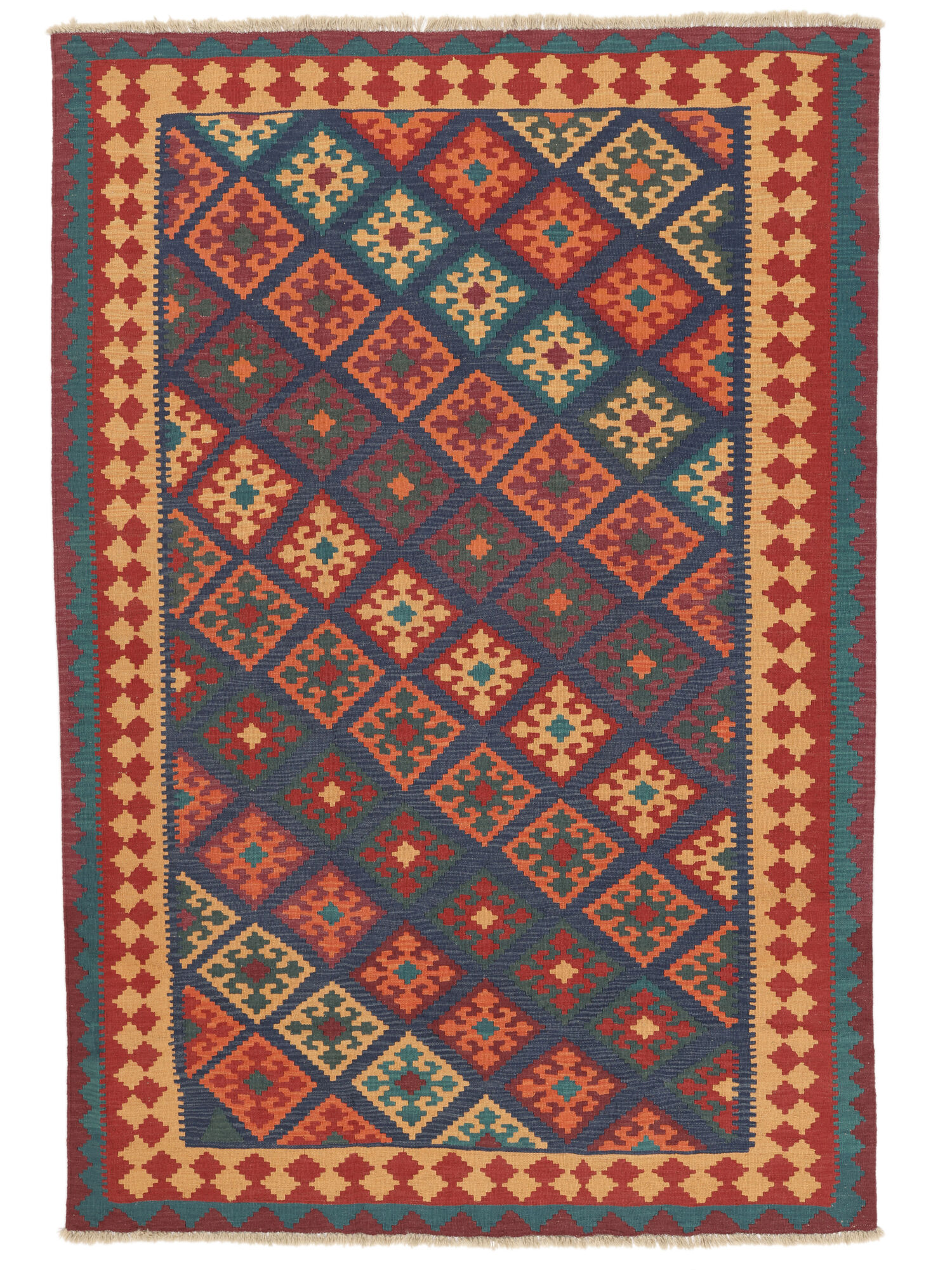 
    Kilim Qashqai - Dark red - 202 x 297 cm
  