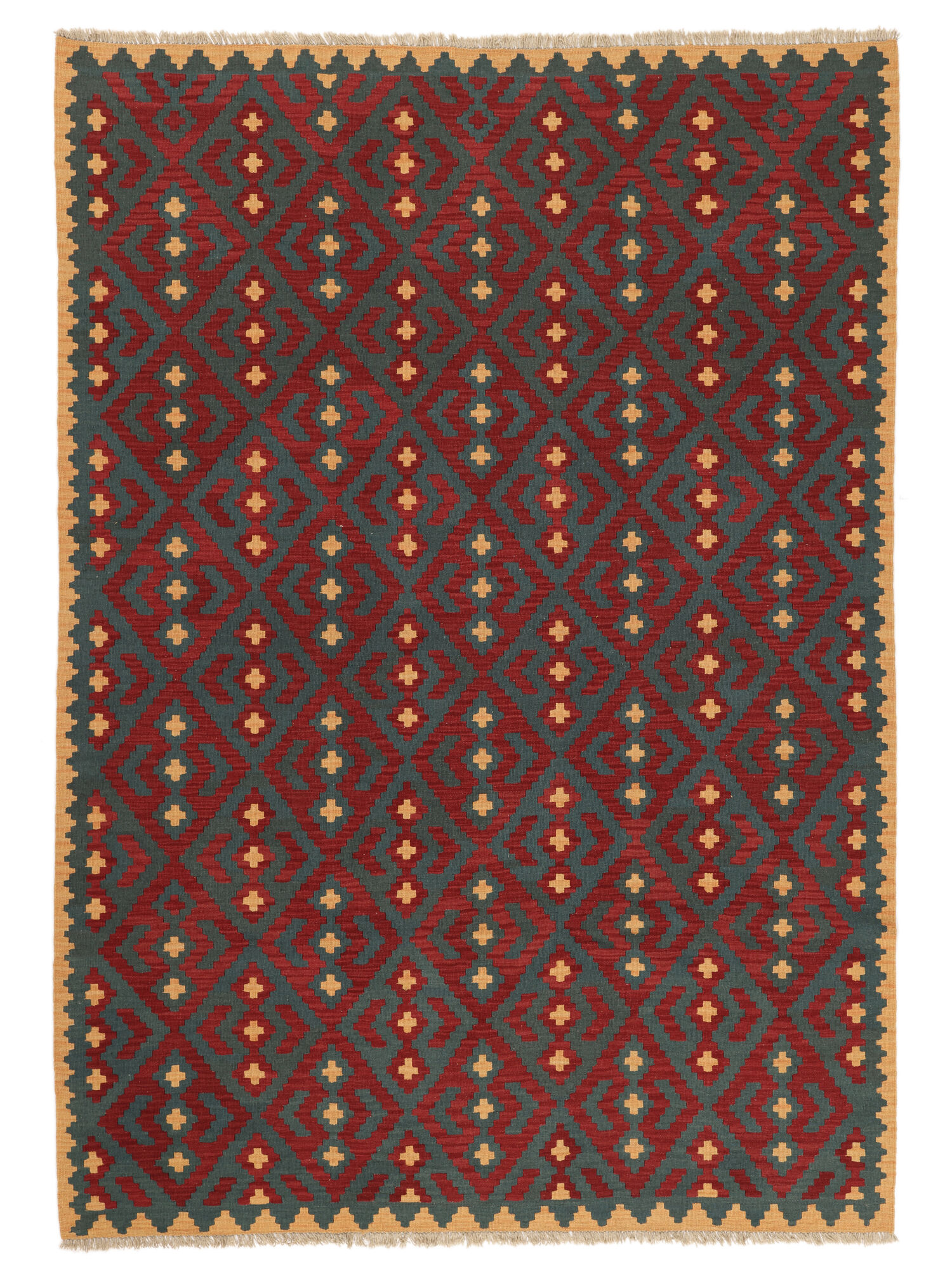 Kelim Ghashghai Teppich 214×303