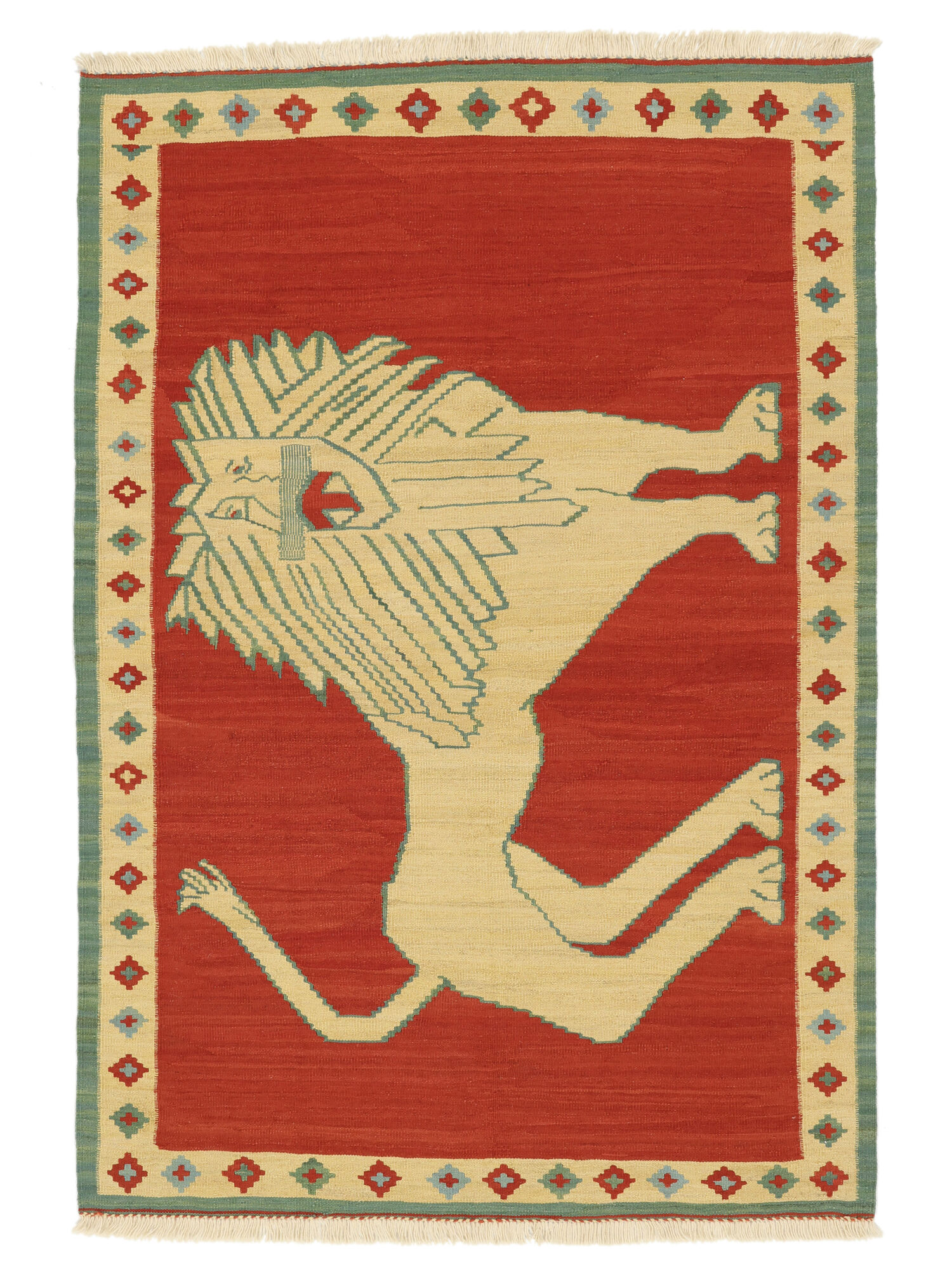 
    Kilim Qashqai - Dark red - 126 x 182 cm
  