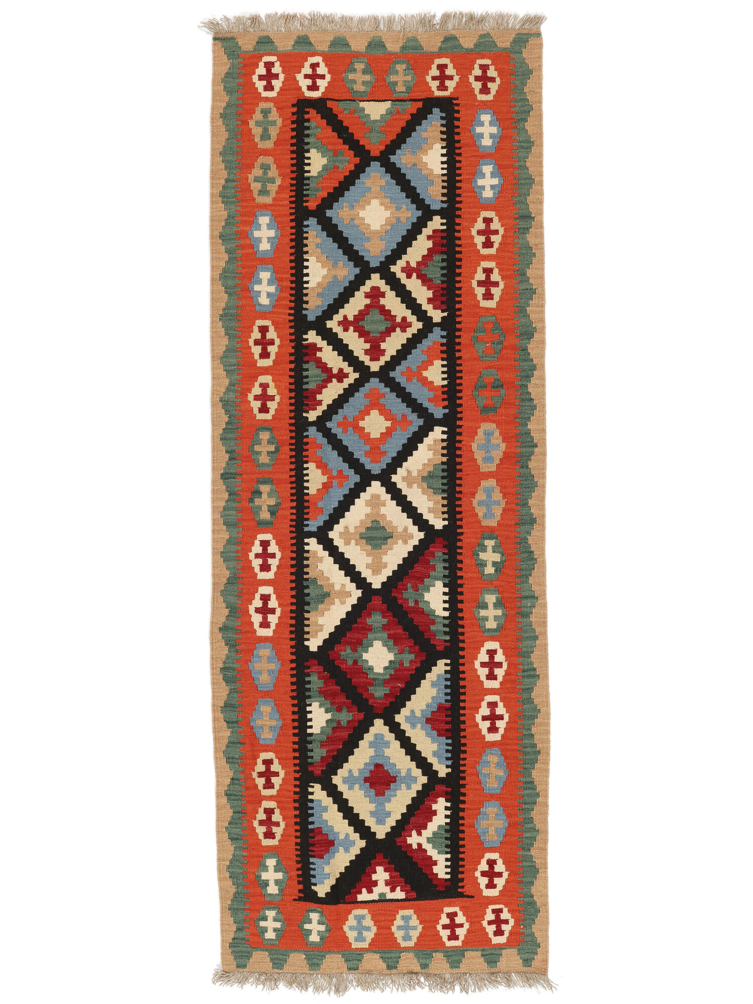 
    Kilim Qashqai - Dark red - 85 x 241 cm
  