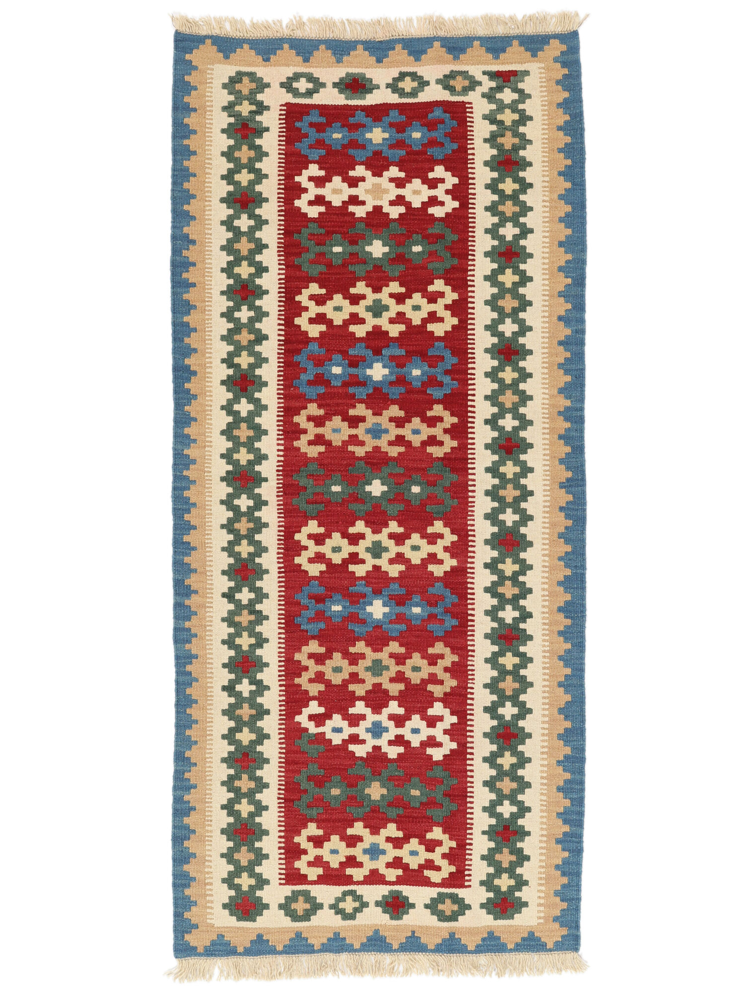 
    Kilim Qashqai - Dark red - 85 x 190 cm
  