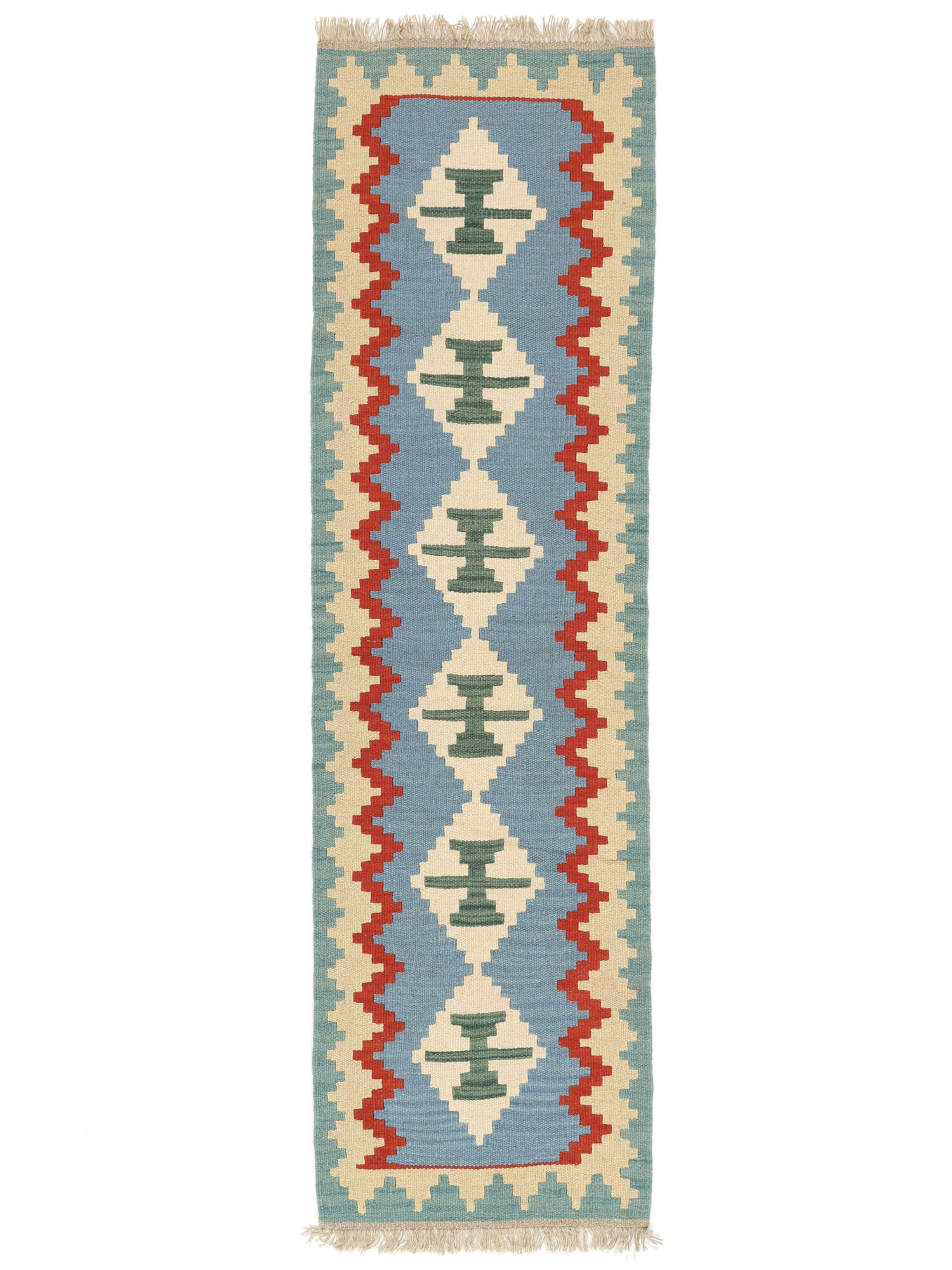 
    Kilim Qashqai - Dark teal - 55 x 190 cm
  