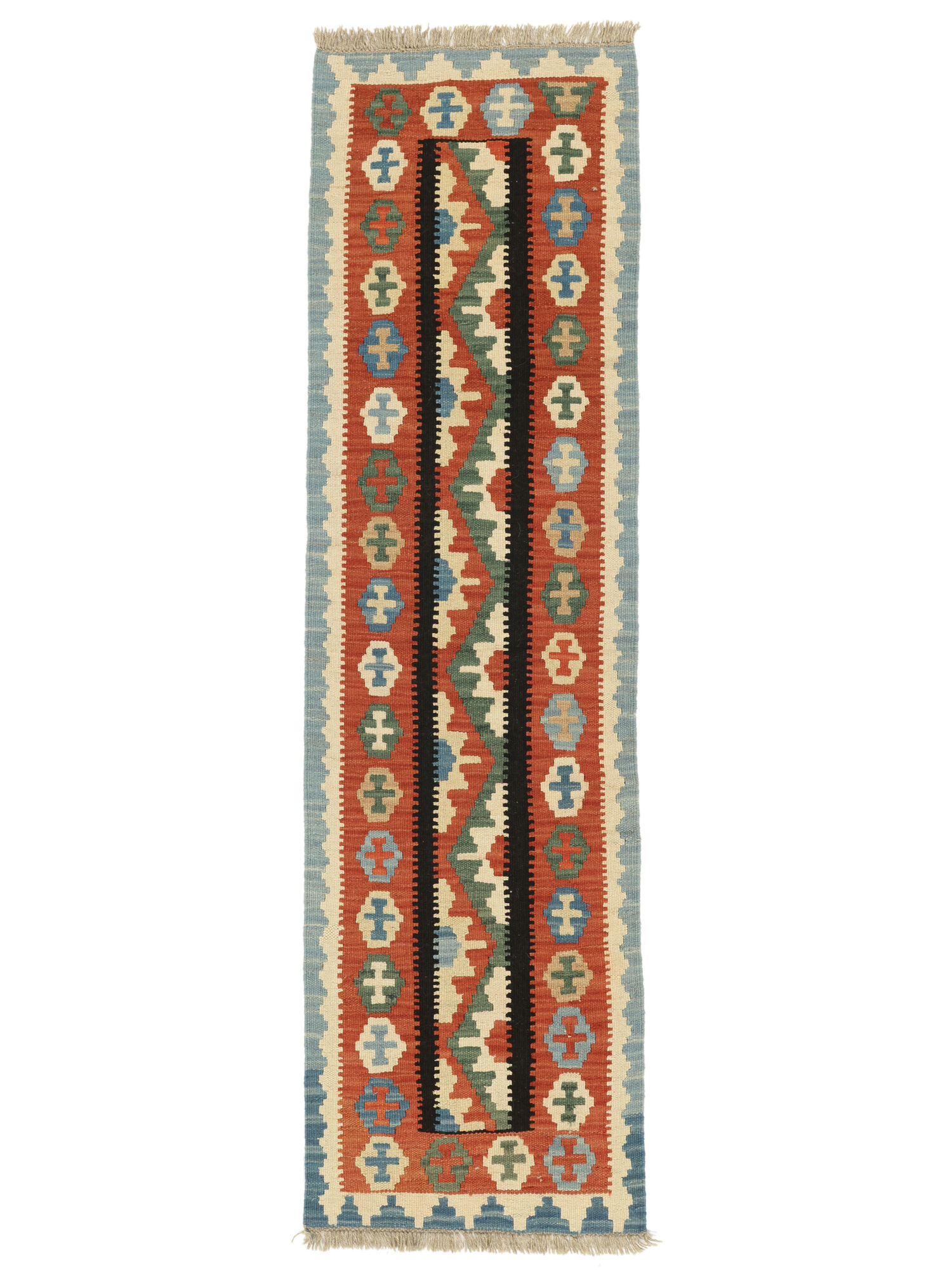 
    Kilim Qashqai - Dark red - 55 x 202 cm
  