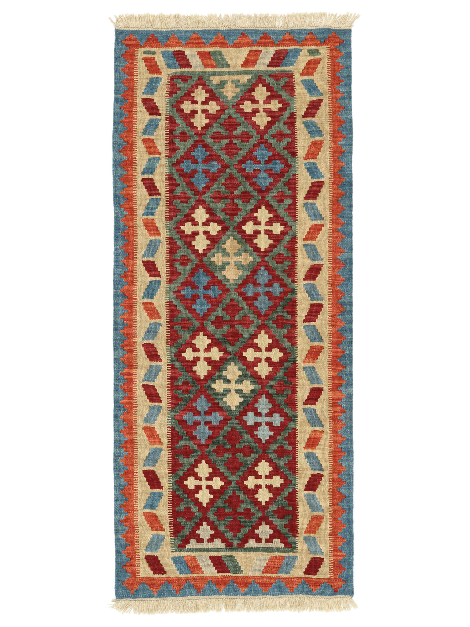 
    Kilim Qashqai - Dark red - 85 x 200 cm
  