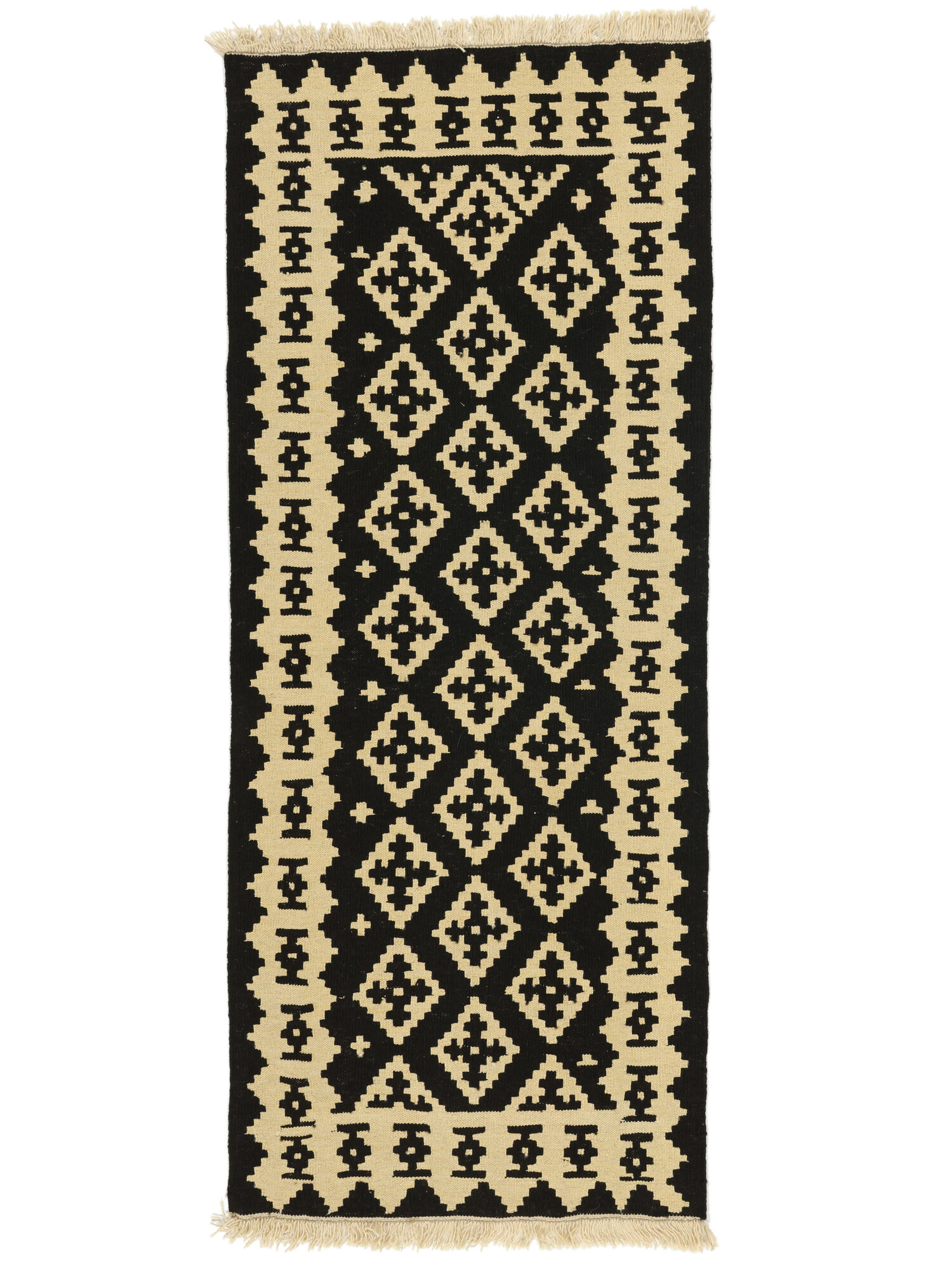 
    Kilim Qashqai - Black - 85 x 205 cm
  