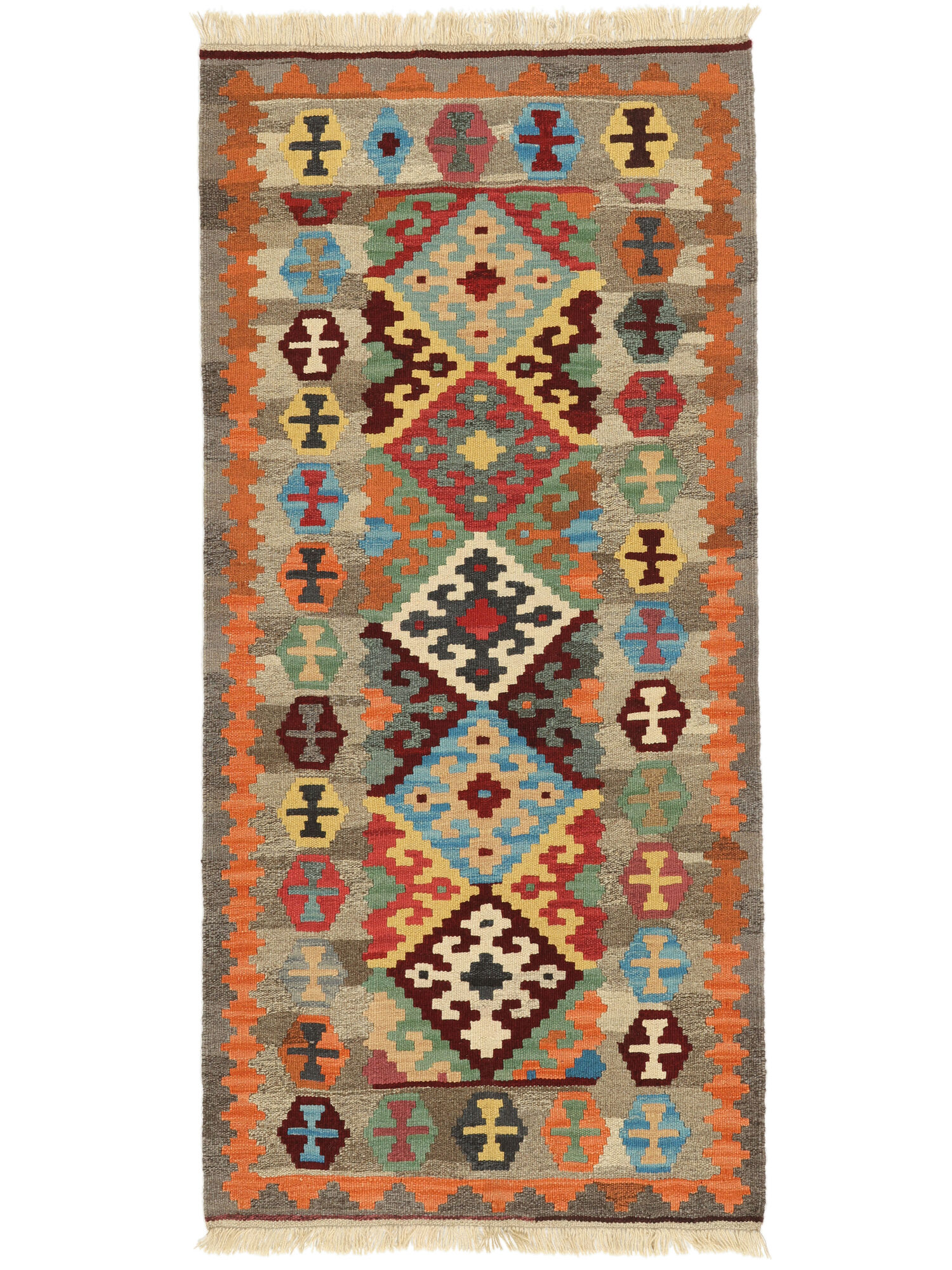 
    Kilim Qashqai - Brown - 92 x 196 cm
  