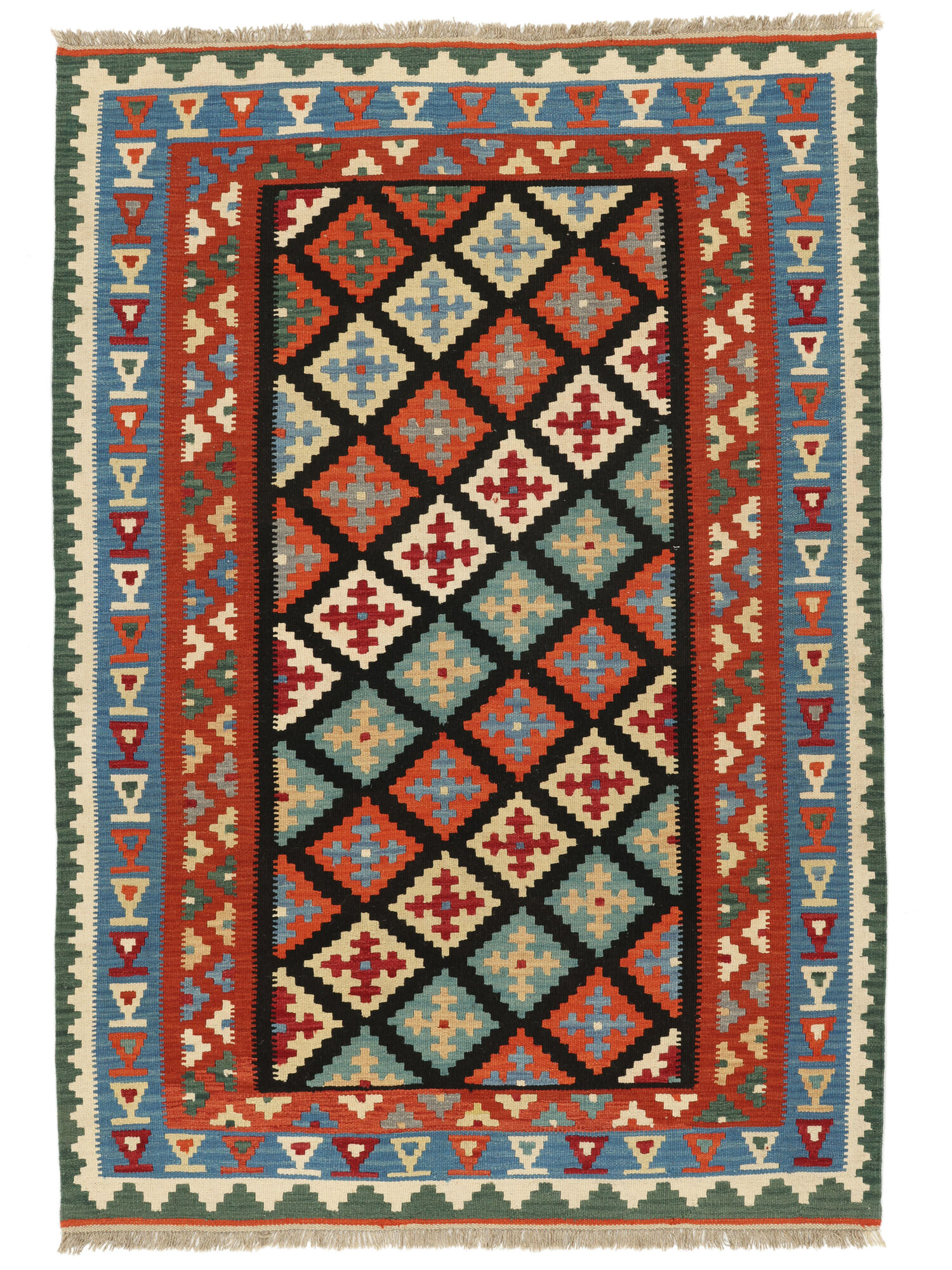 
    Kilim Qashqai - Dark red - 166 x 240 cm
  