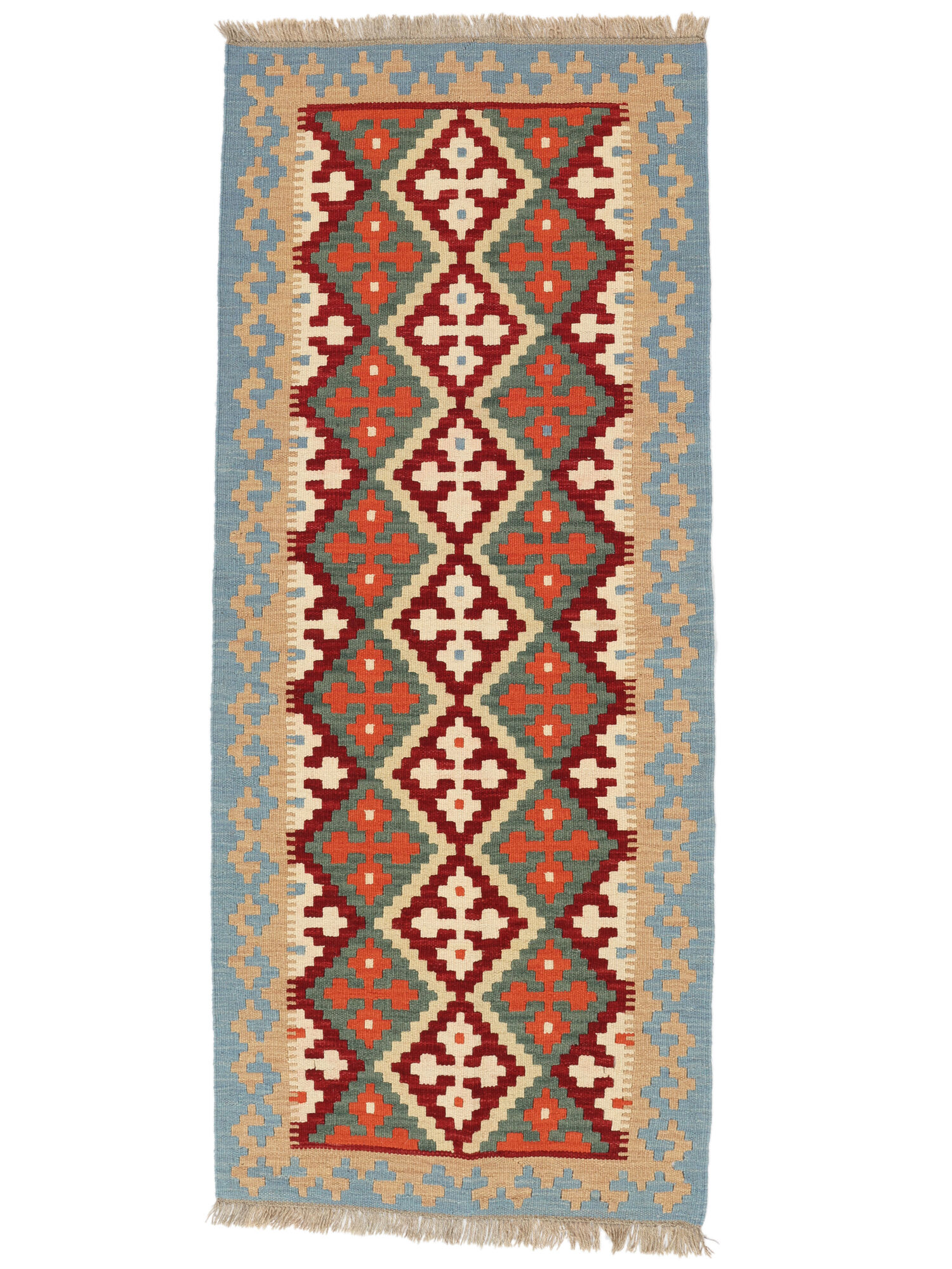 
    Kilim Qashqai - Dark red - 84 x 196 cm
  
