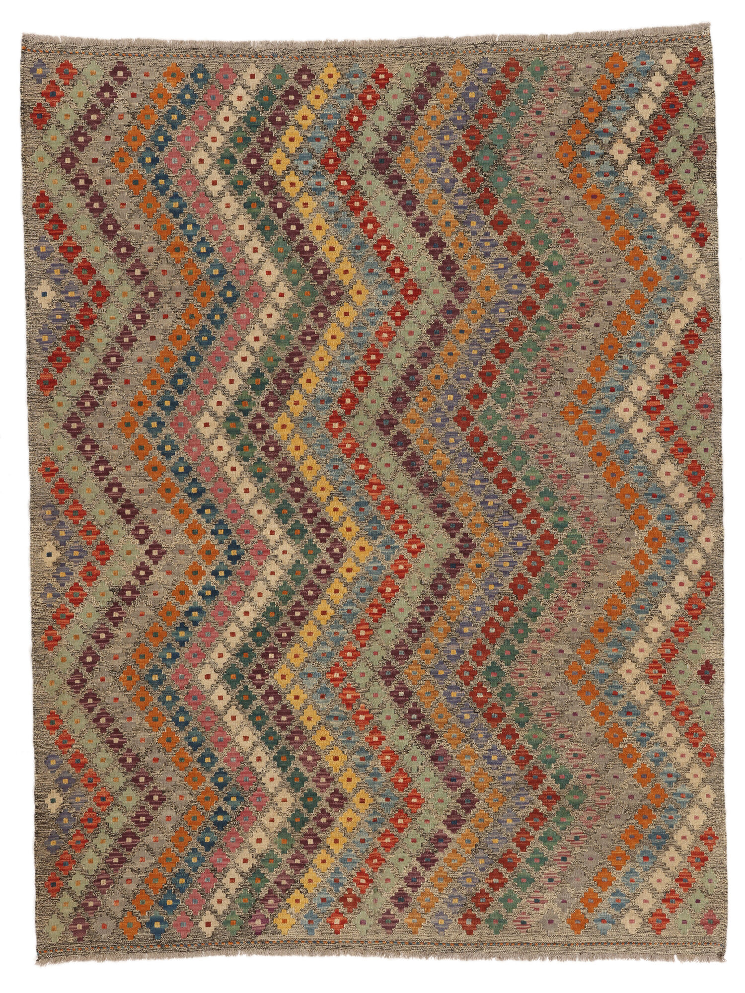 Kelim Afghan Old Stil Teppich 188×243