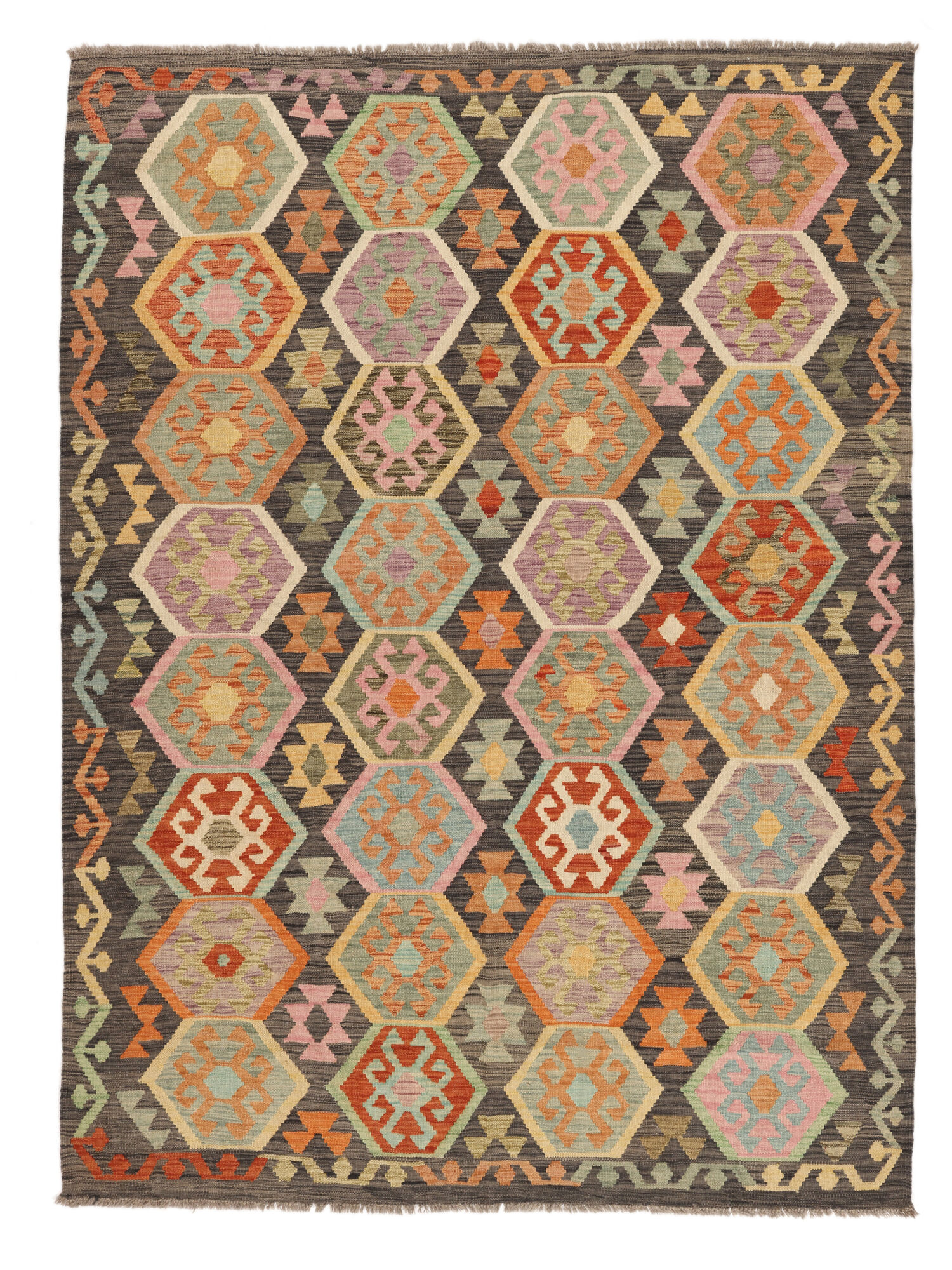 Kelim Afghan Old Stil Teppich 178×248