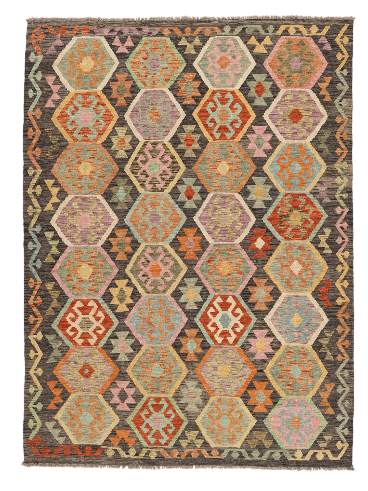 
    Kilim Afghan Old style - Brown - 178 x 248 cm
  