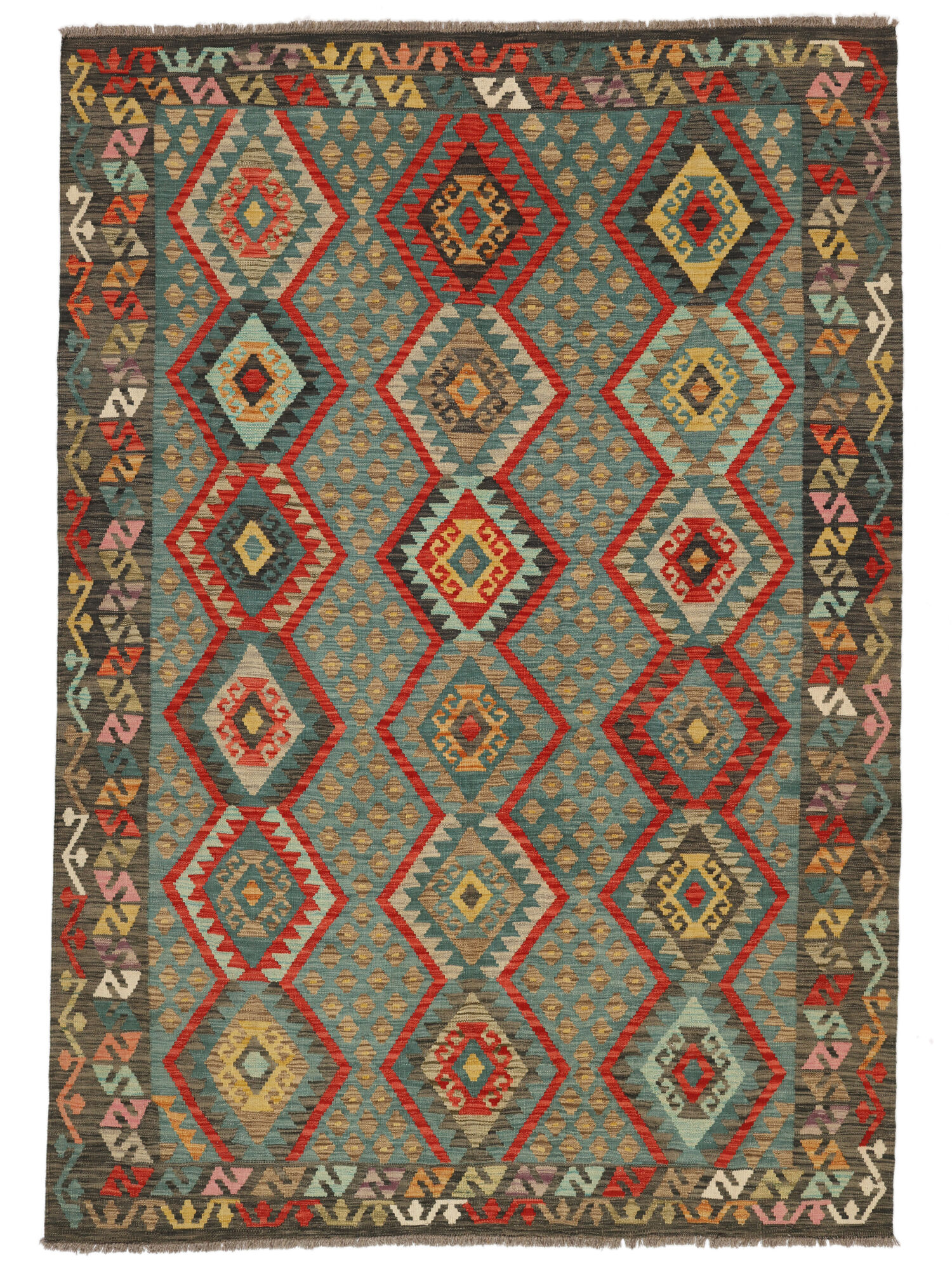 Kelim Afghan Old Stil Teppich 199×287