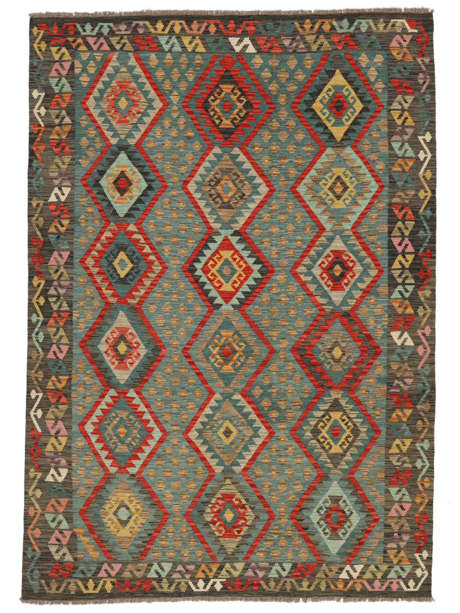 
    Kilim Afghan Old style - Brown - 199 x 287 cm
  