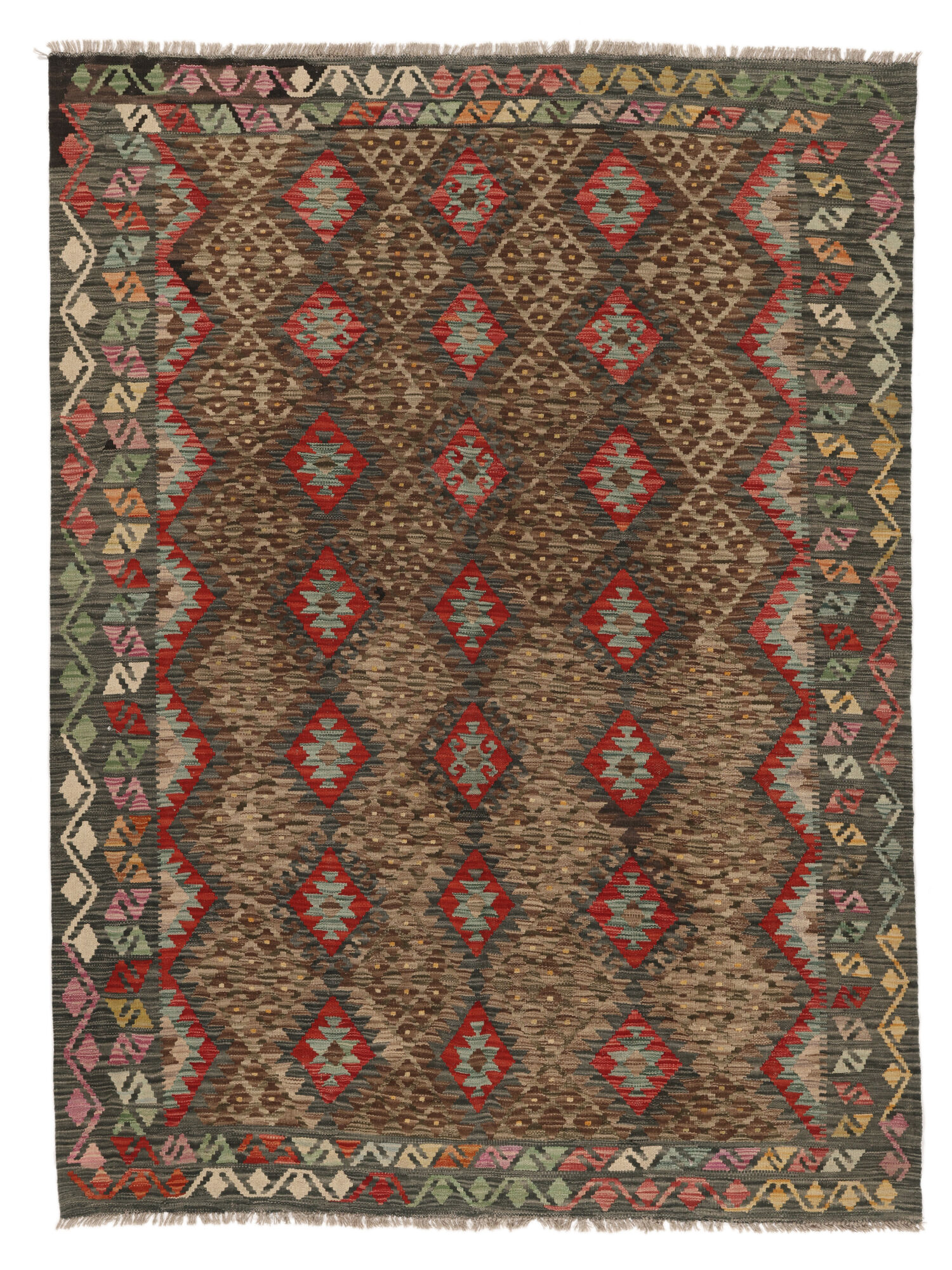 
    Kilim Afghan Old style - Brown - 177 x 240 cm
  