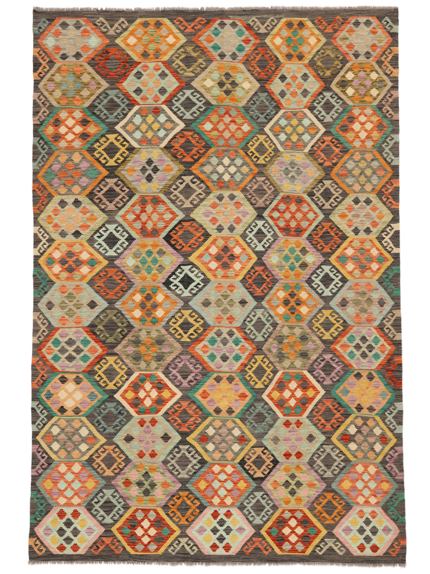 
    Kilim Afghan Old style - Brown - 199 x 301 cm
  