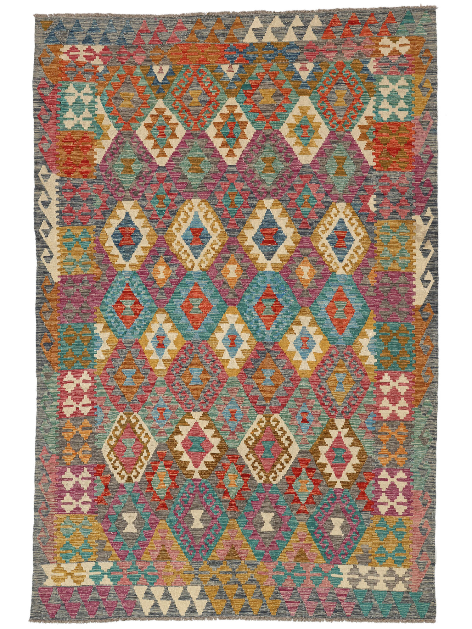 
    Kilim Afghan Old style - Brown - 195 x 296 cm
  