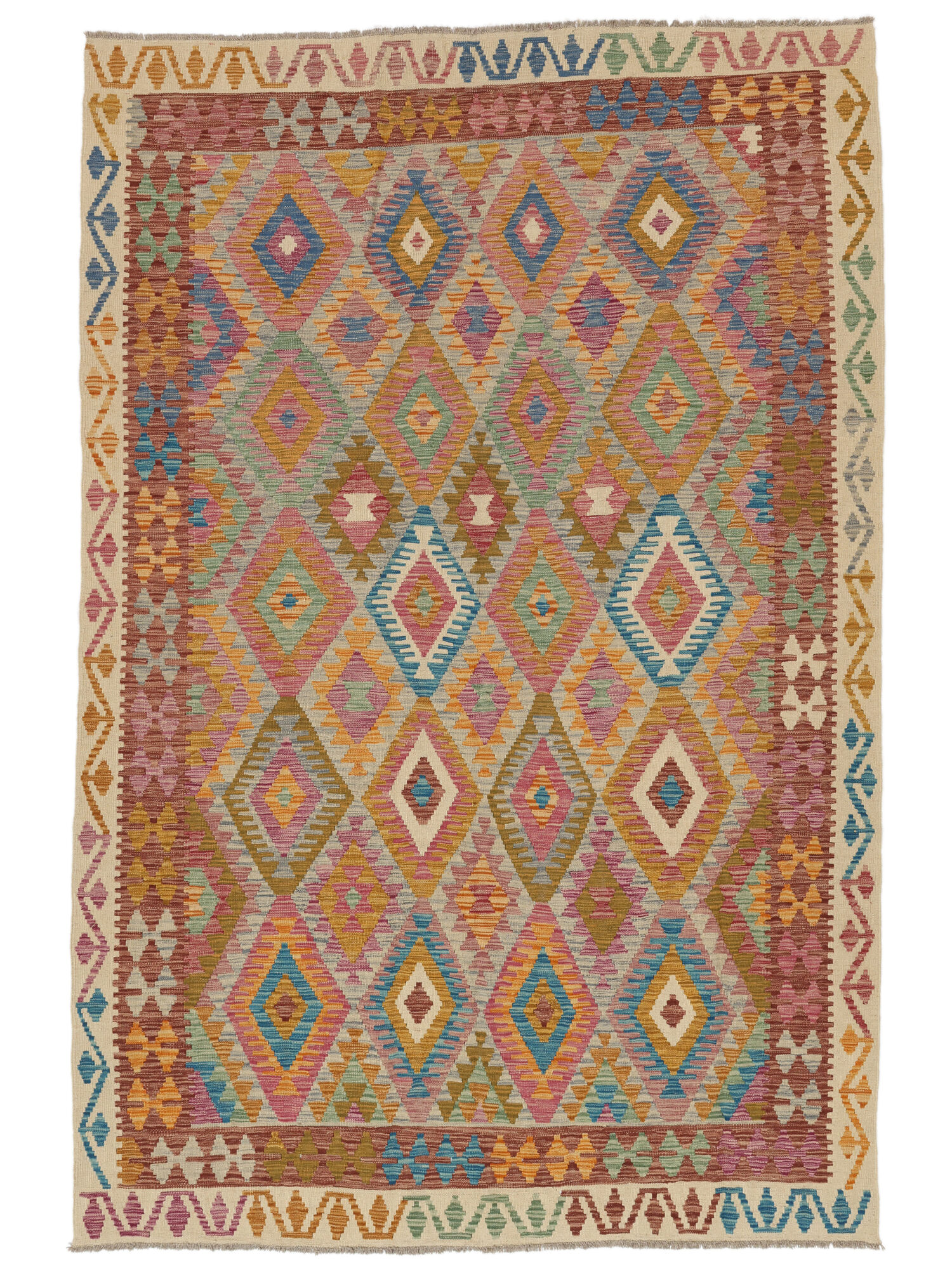 
    Kilim Afghan Old style - Brown - 202 x 305 cm
  