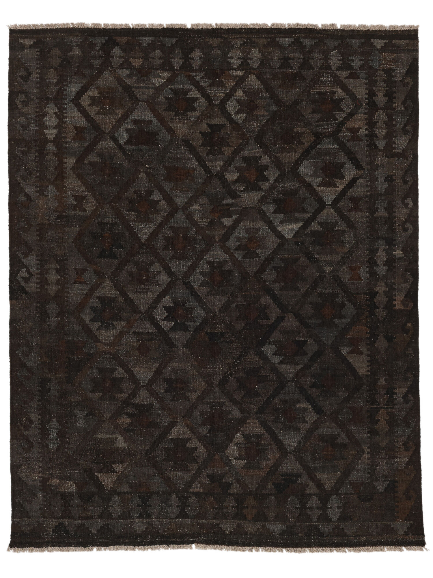 
    Kilim Afghan Old style - Black - 155 x 196 cm
  