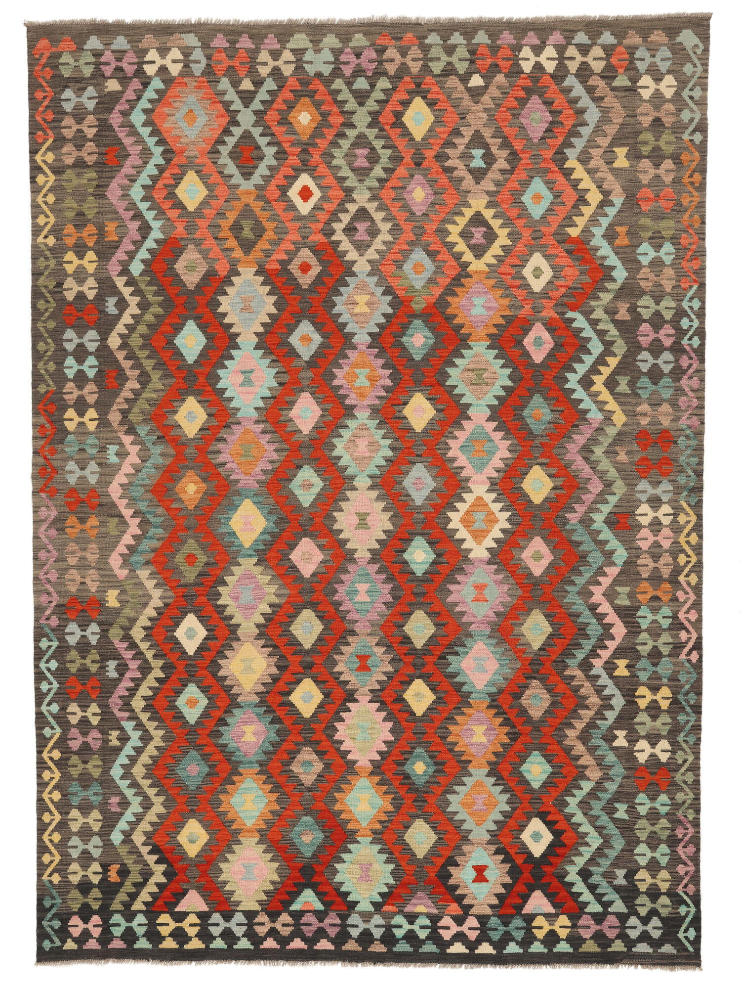 
    Kilim Afghan Old style - Brown - 252 x 345 cm
  