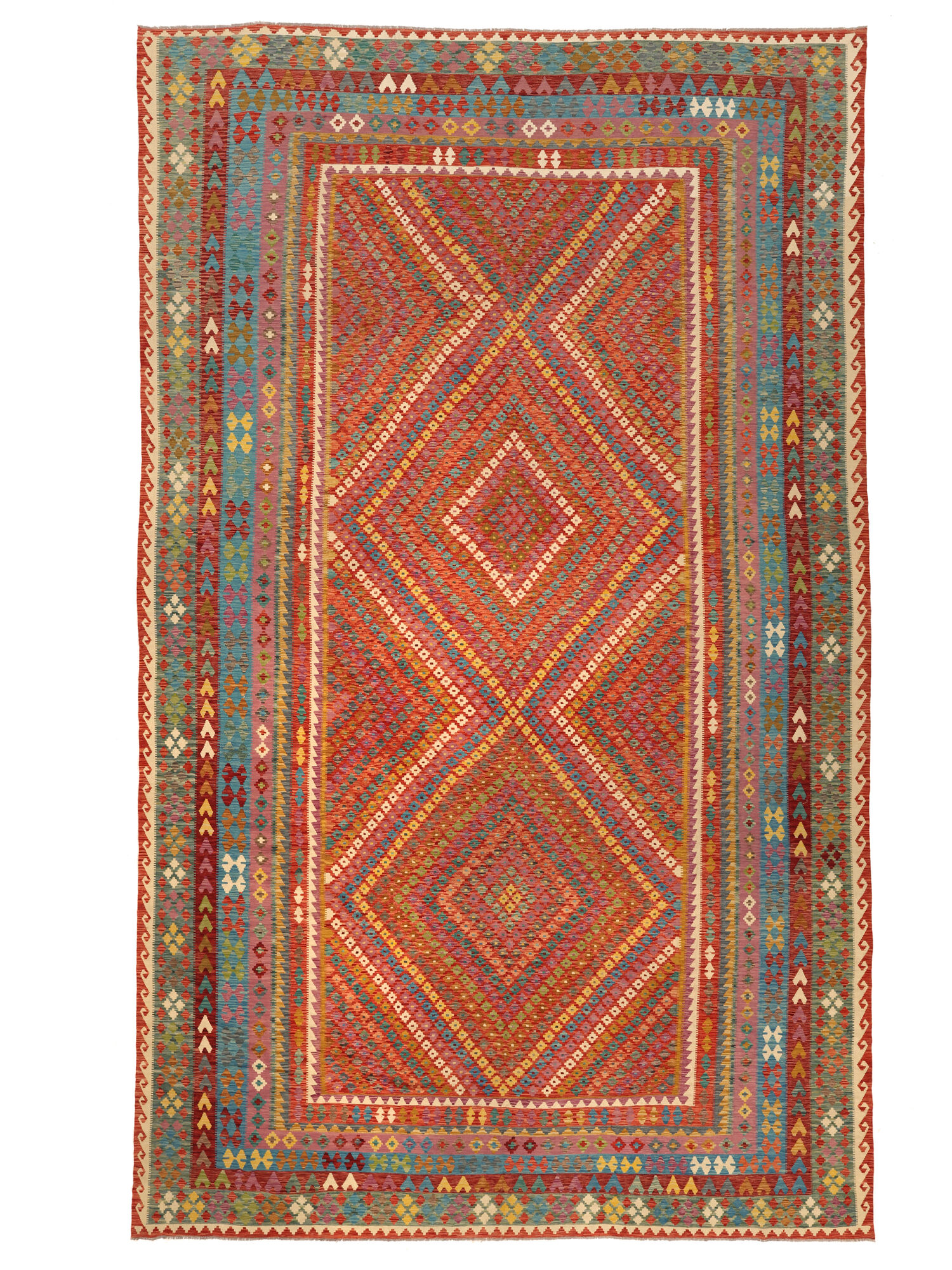 Kelim Afghan Old Stil Teppich 405×680