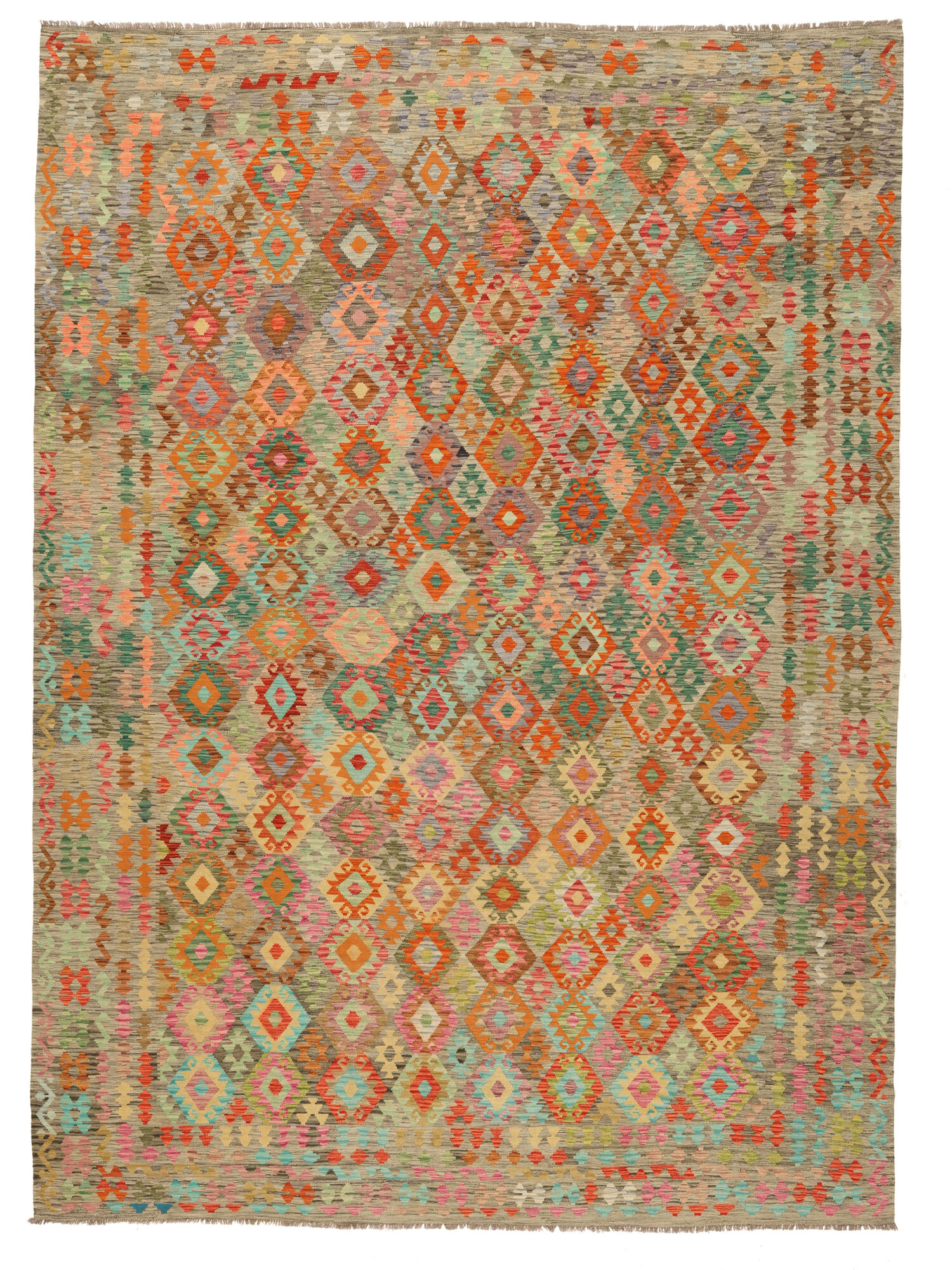 
    Kilim Afghan Old style - Brown - 350 x 483 cm
  