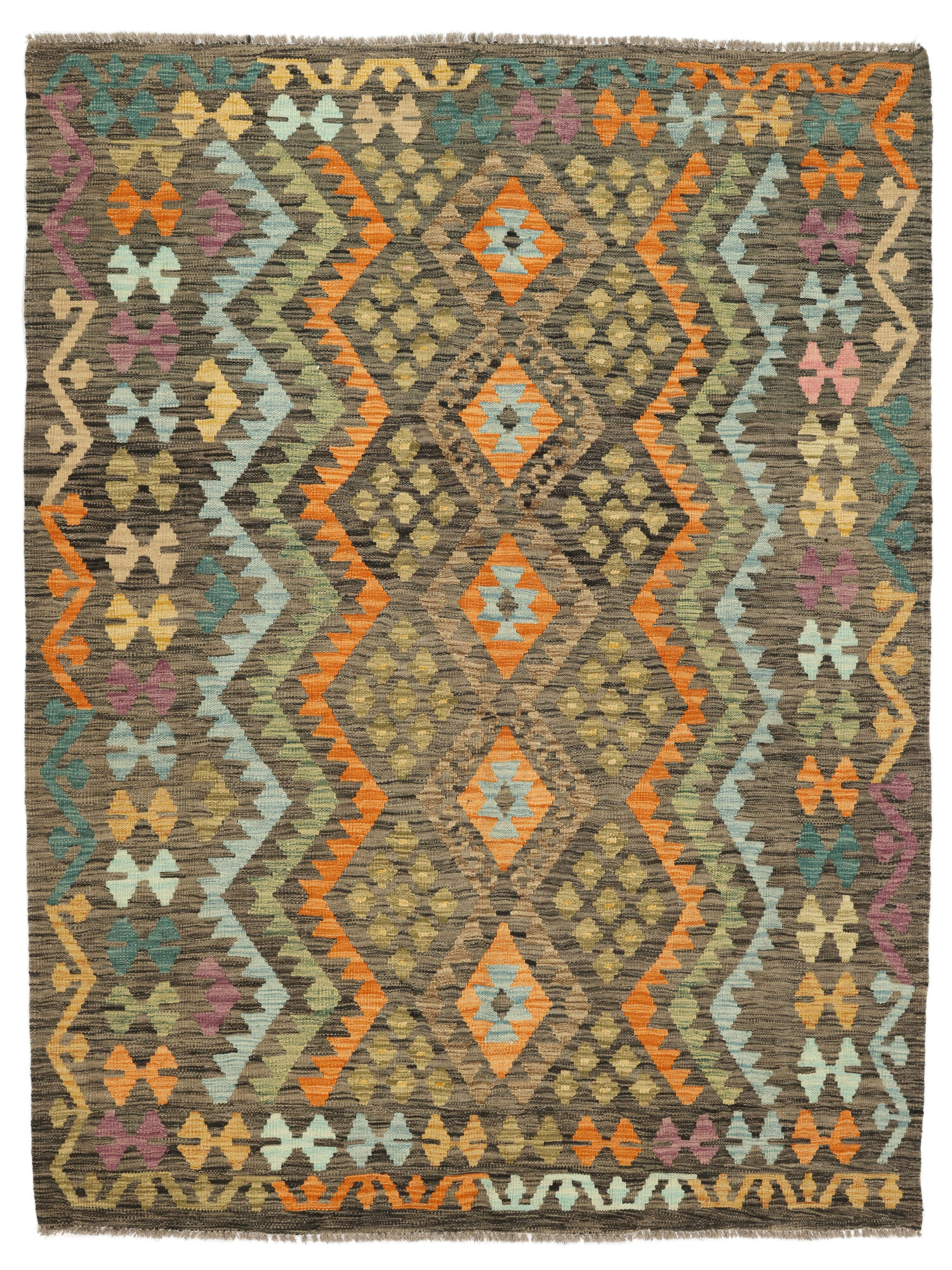 
    Kilim Afghan Old style - Brown - 154 x 204 cm
  