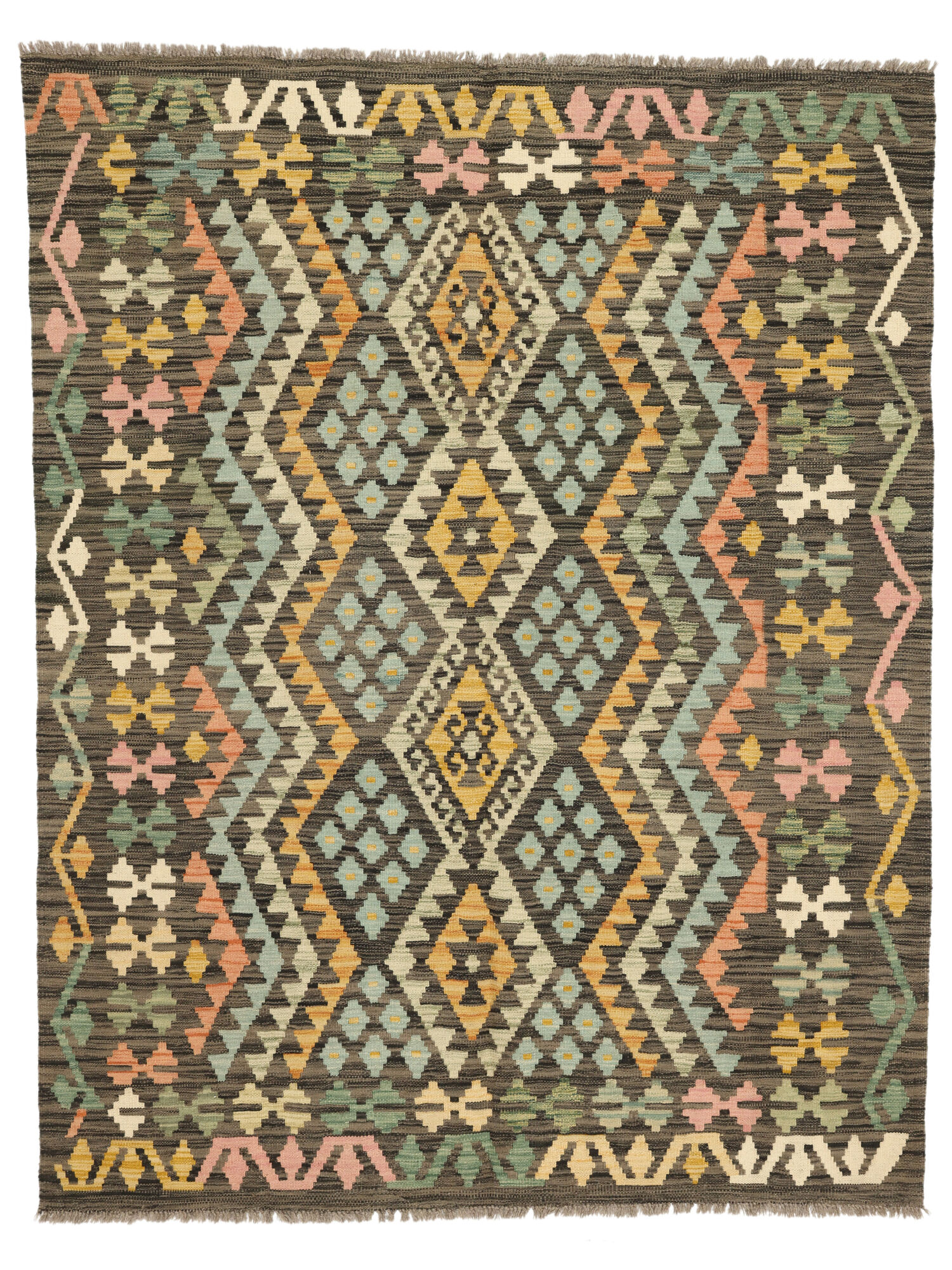 
    Kilim Afghan Old style - Brown - 153 x 196 cm
  