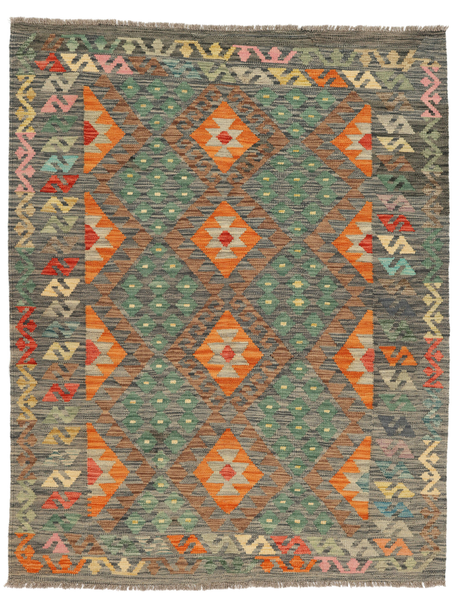 
    Kilim Afghan Old style - Brown - 150 x 200 cm
  