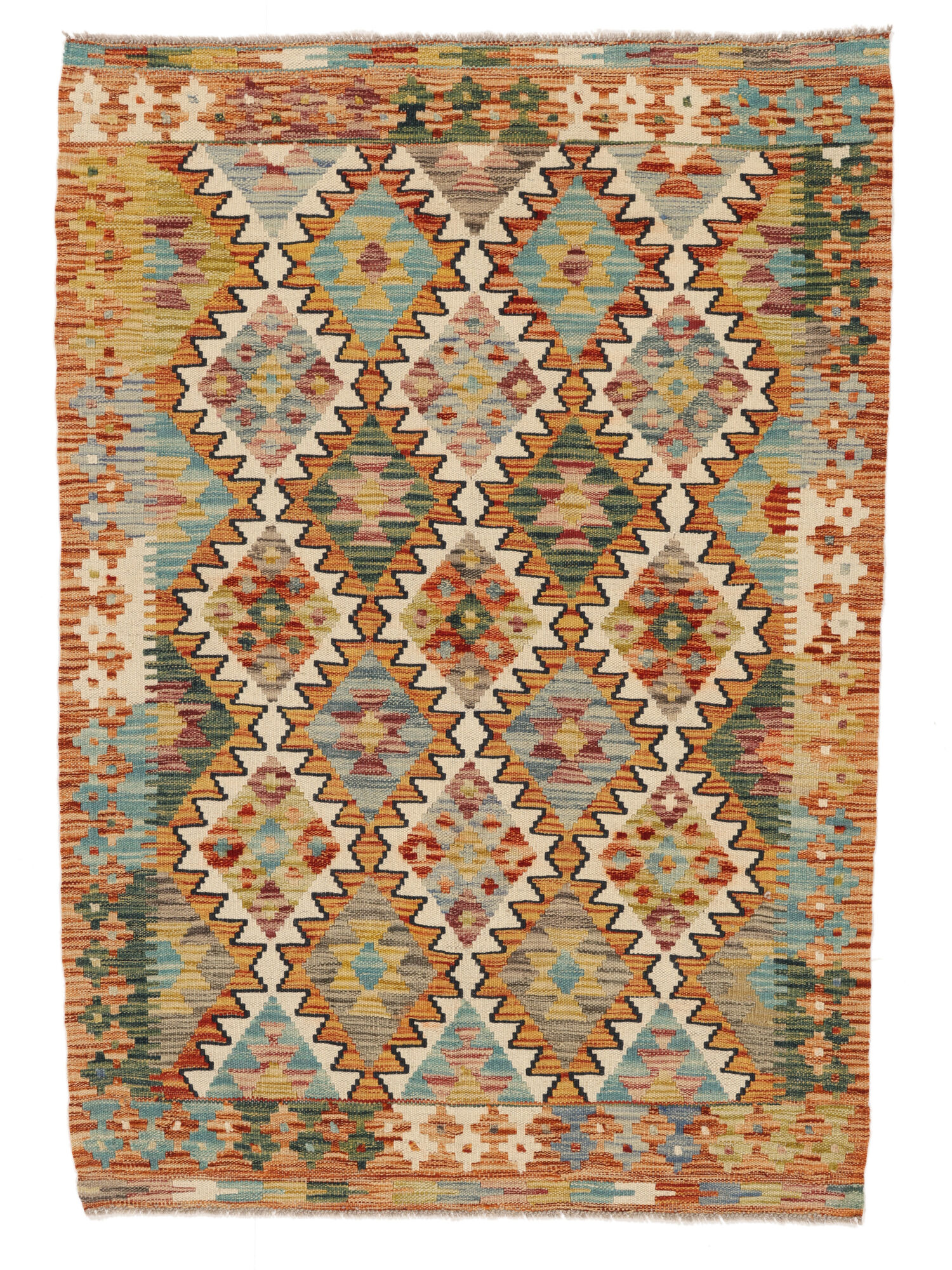 
    Kilim Afghan Old style - Brown - 103 x 148 cm
  