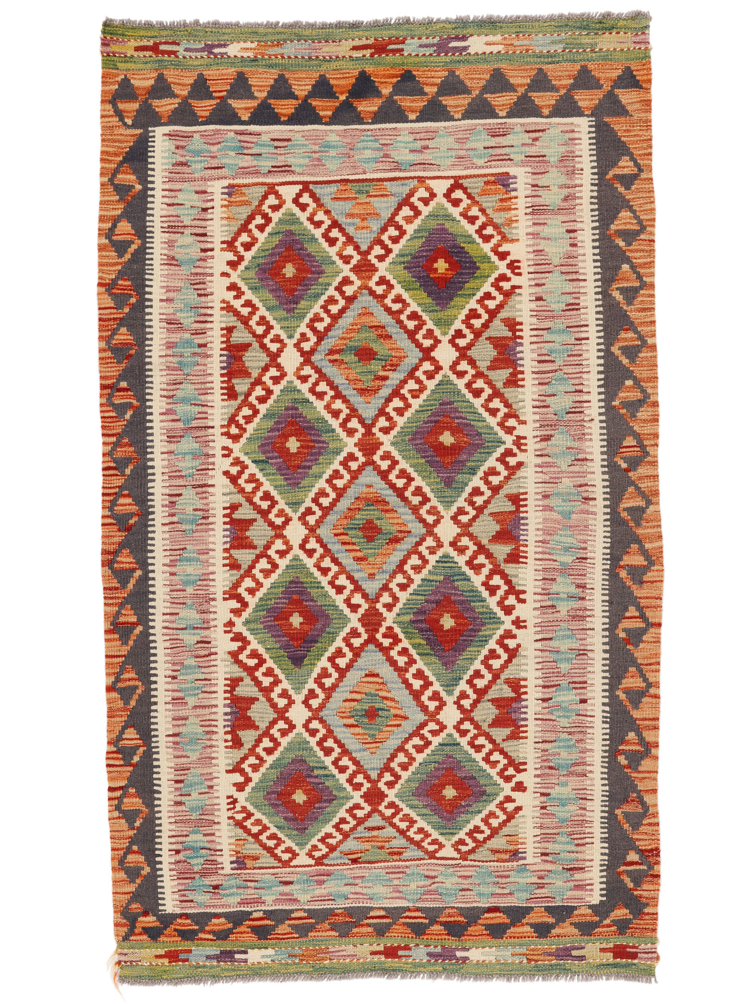 Kelim Afghan Old Stil Teppich 98×167