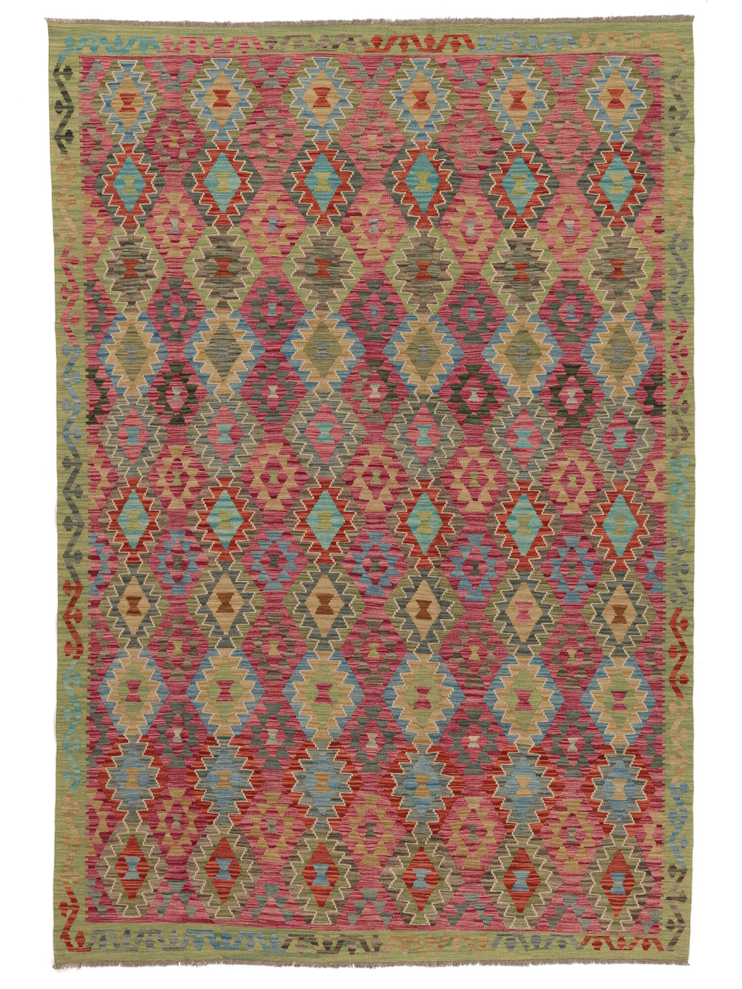 
    Kilim Afghan Old style - Dark red - 203 x 297 cm
  