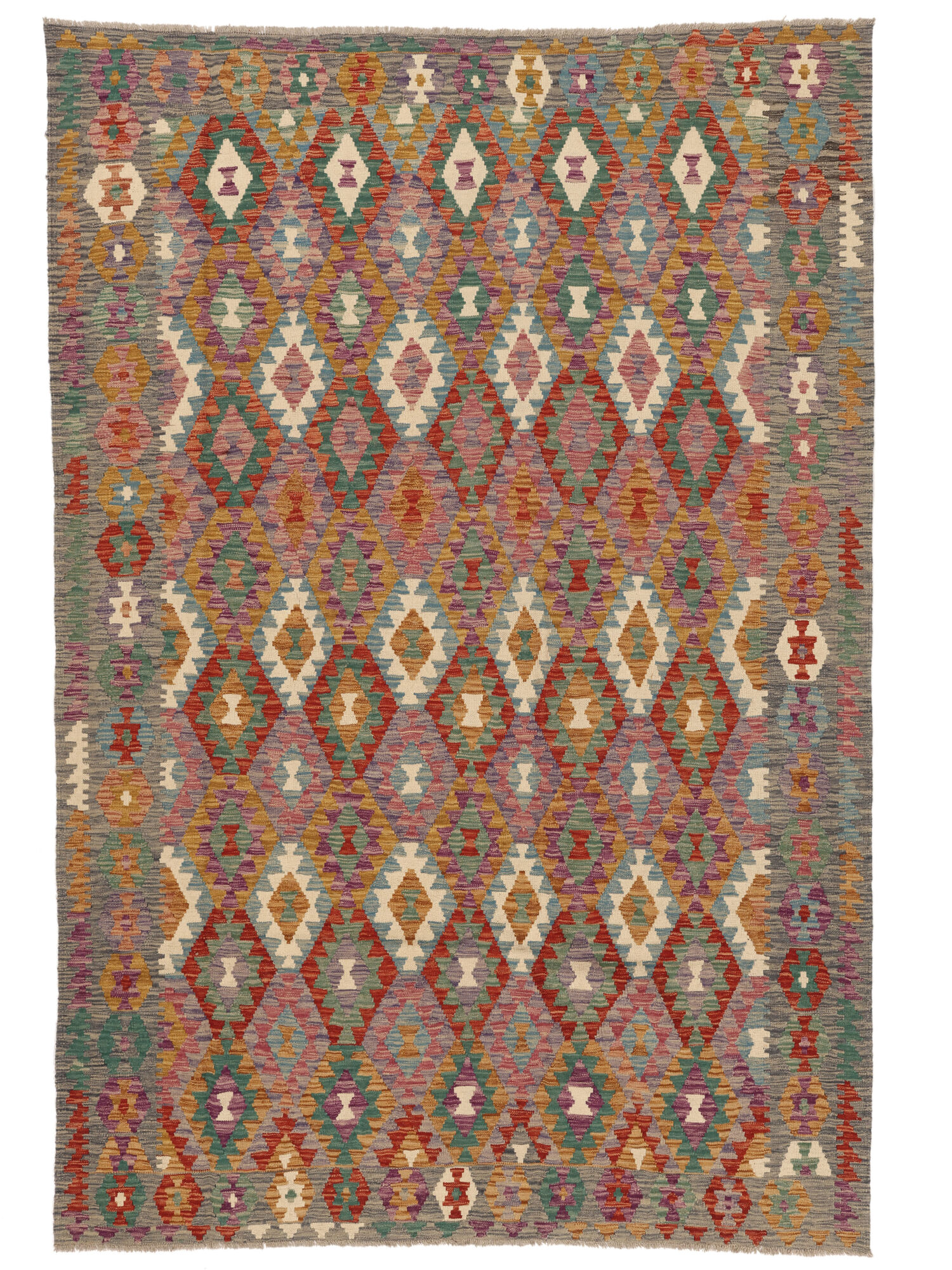 
    Kilim Afghan Old style - Brown - 210 x 306 cm
  
