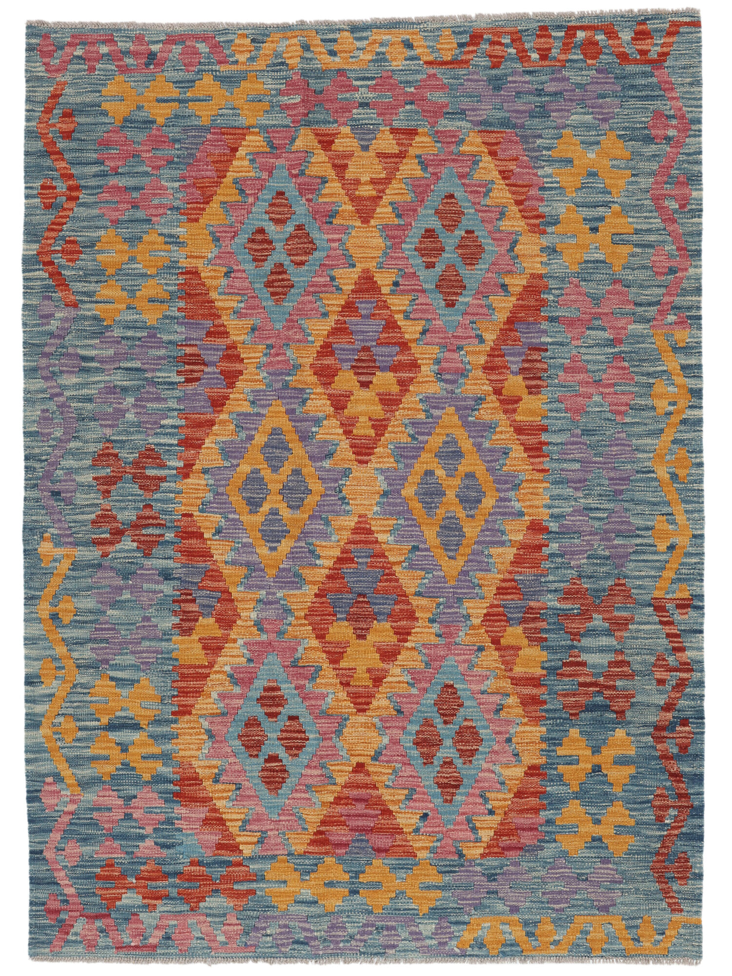 Kelim Afghan Old Stil Teppich 127×177