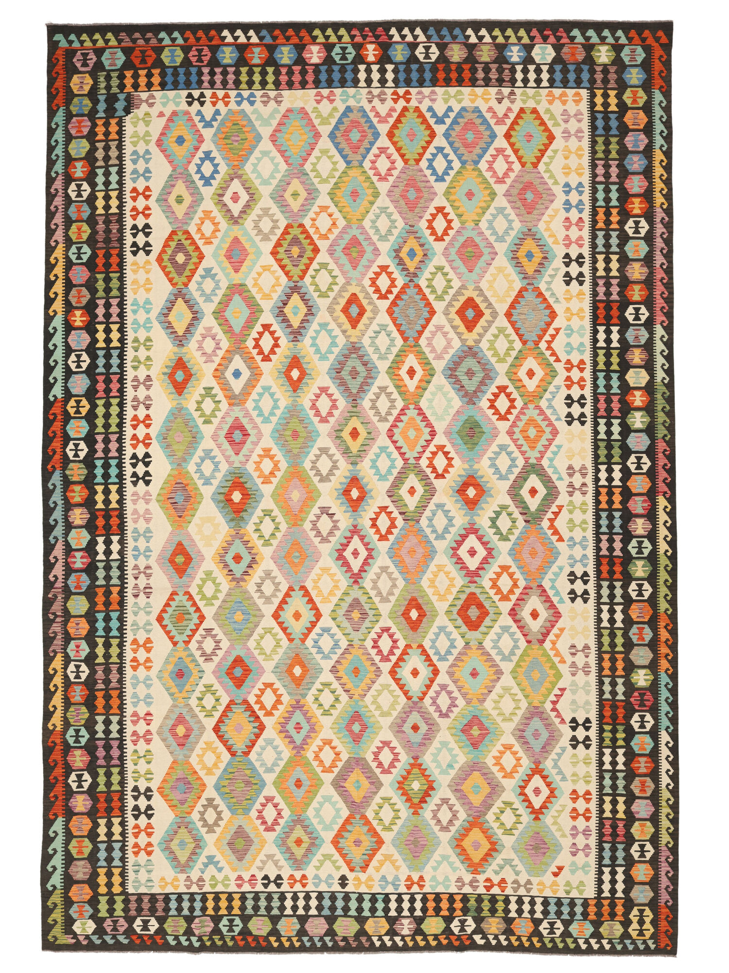 Kelim Afghan Old Stil Teppich 403×585