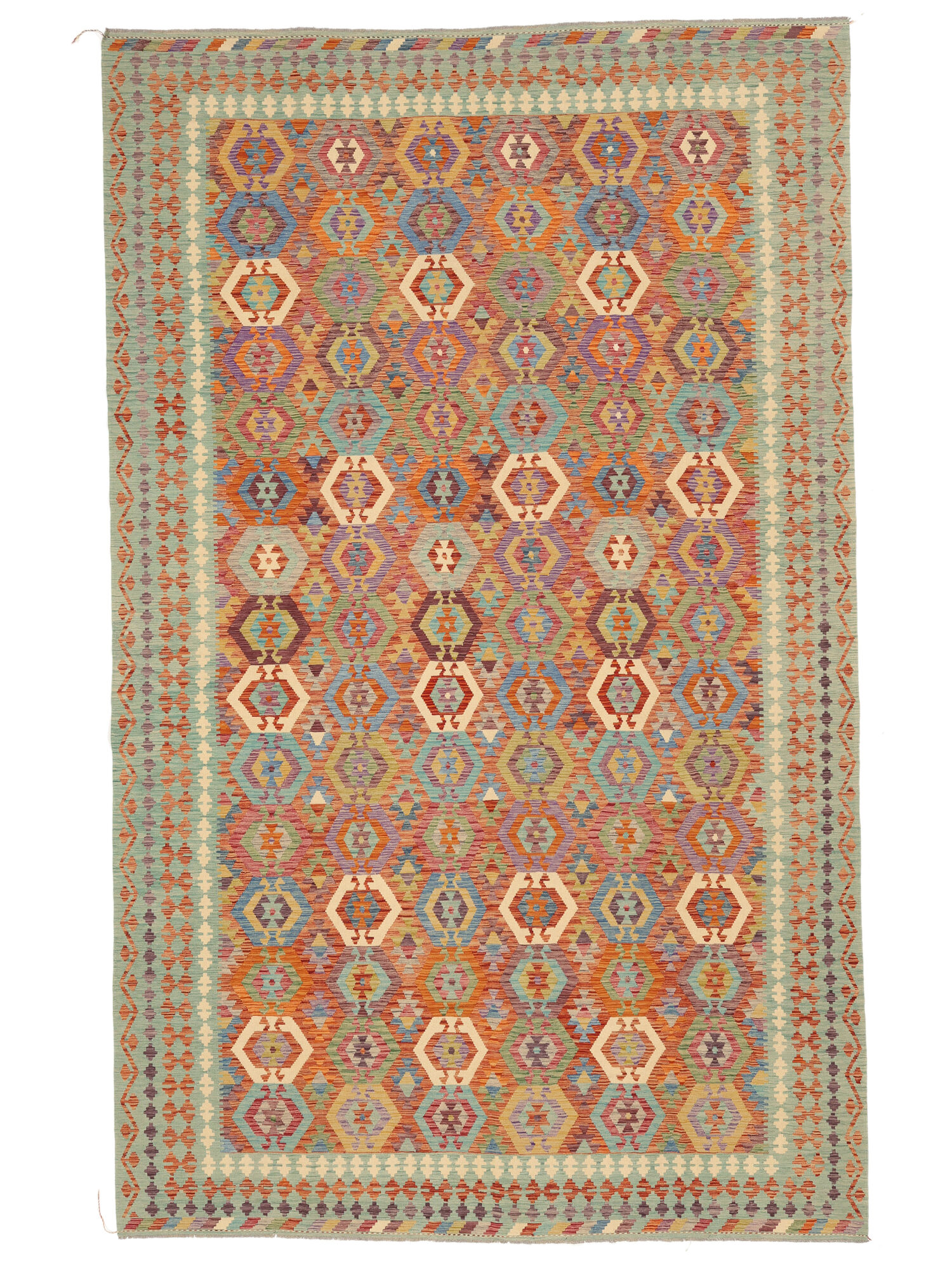 Kelim Afghan Old Stil Teppich 306×498