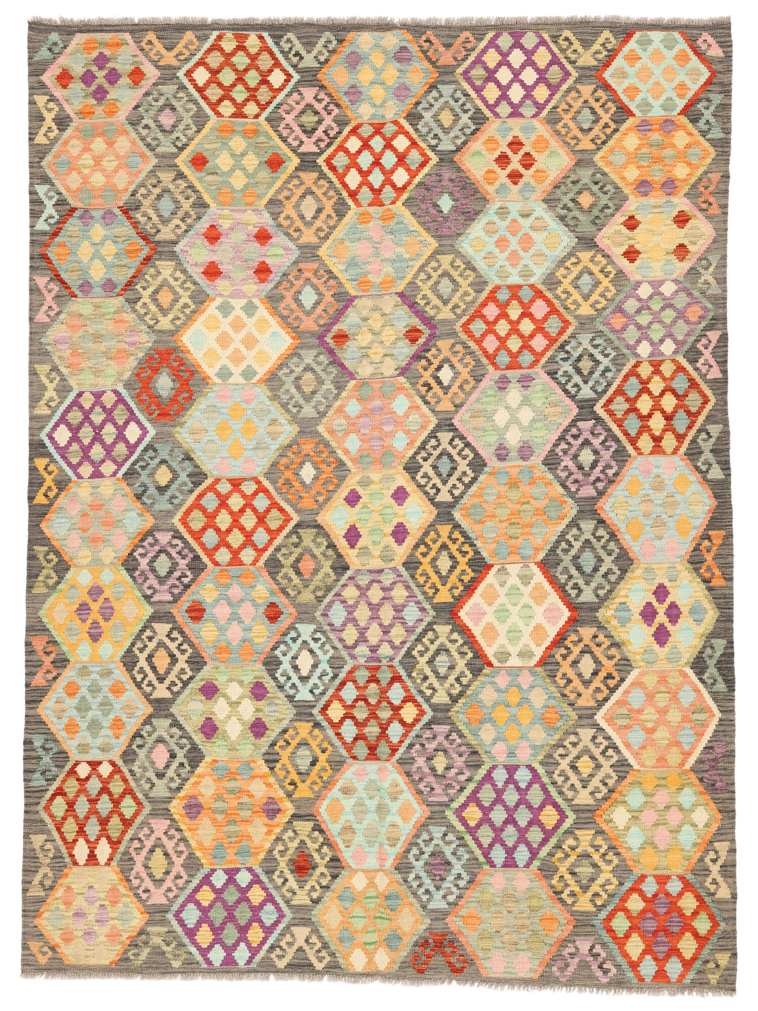 
    Kilim Afghan Old style - Brown - 182 x 246 cm
  