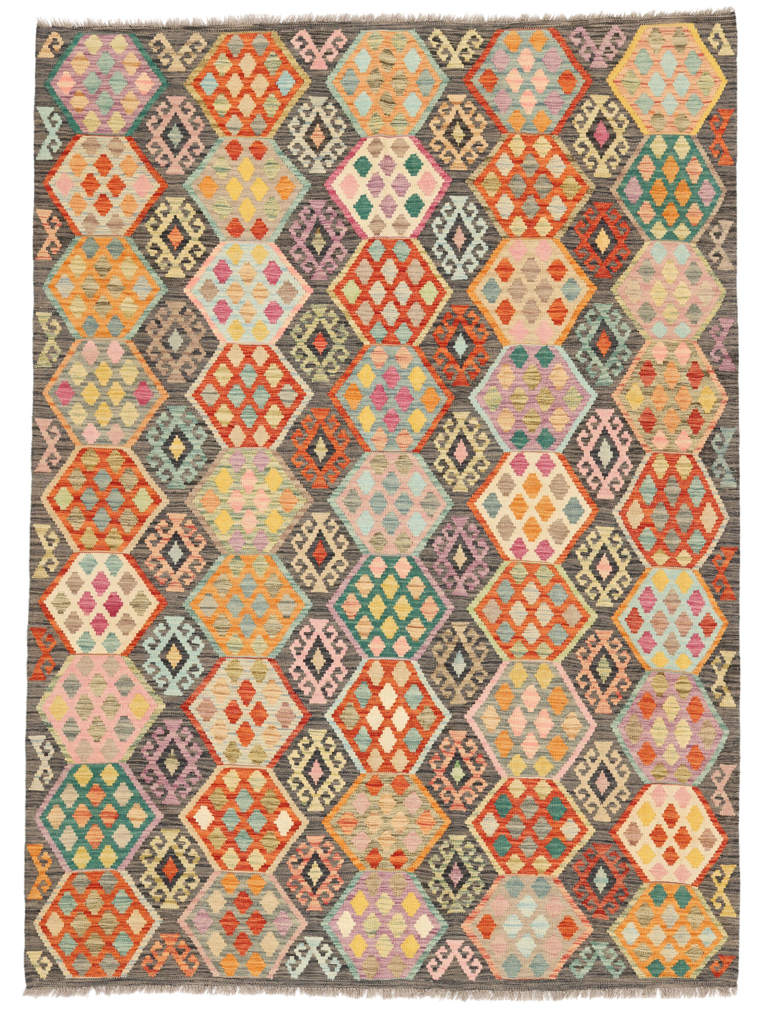 
    Kilim Afghan Old style - Brown - 184 x 249 cm
  