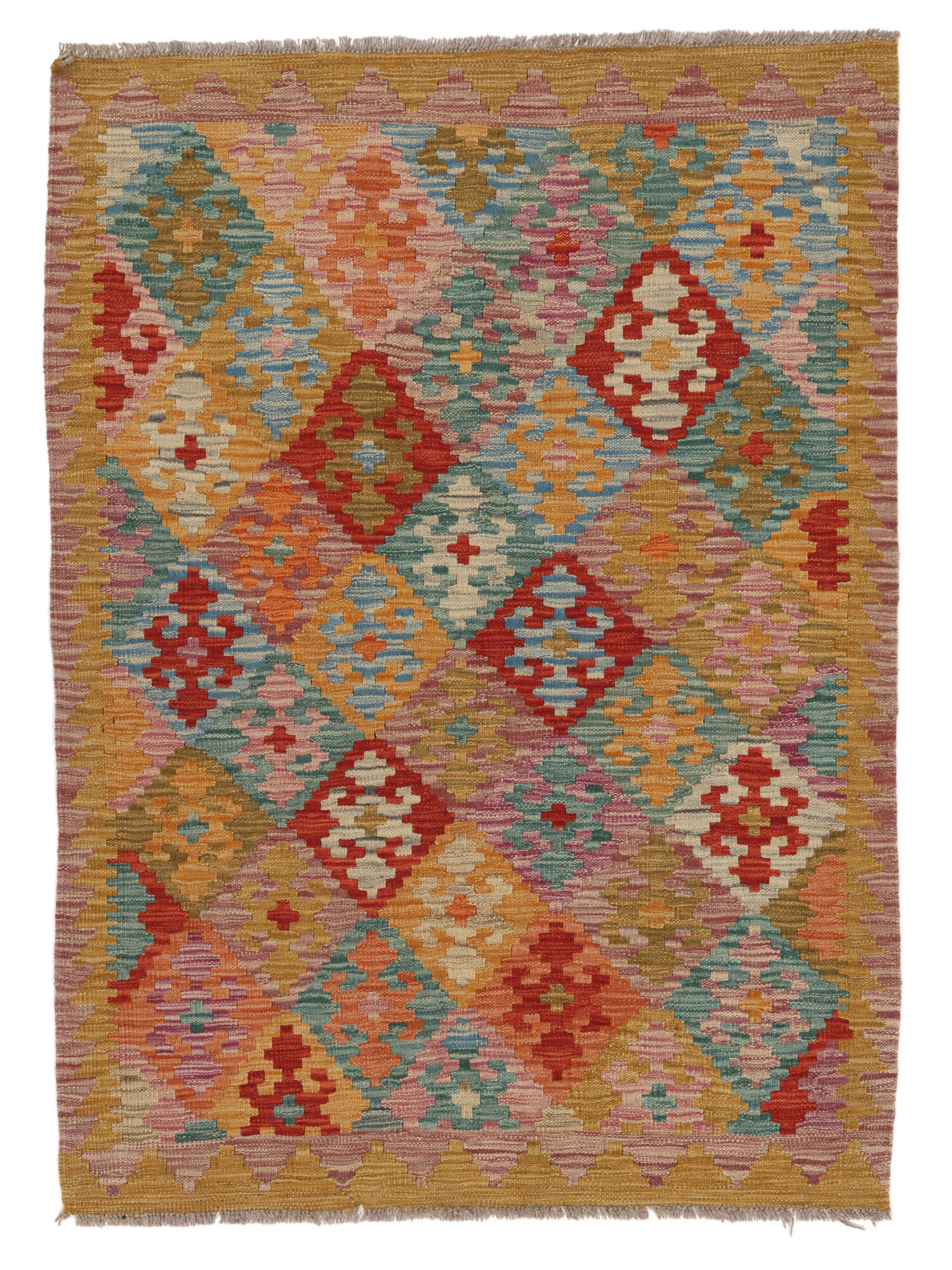 
    Kilim Afghan Old style - Brown - 101 x 143 cm
  