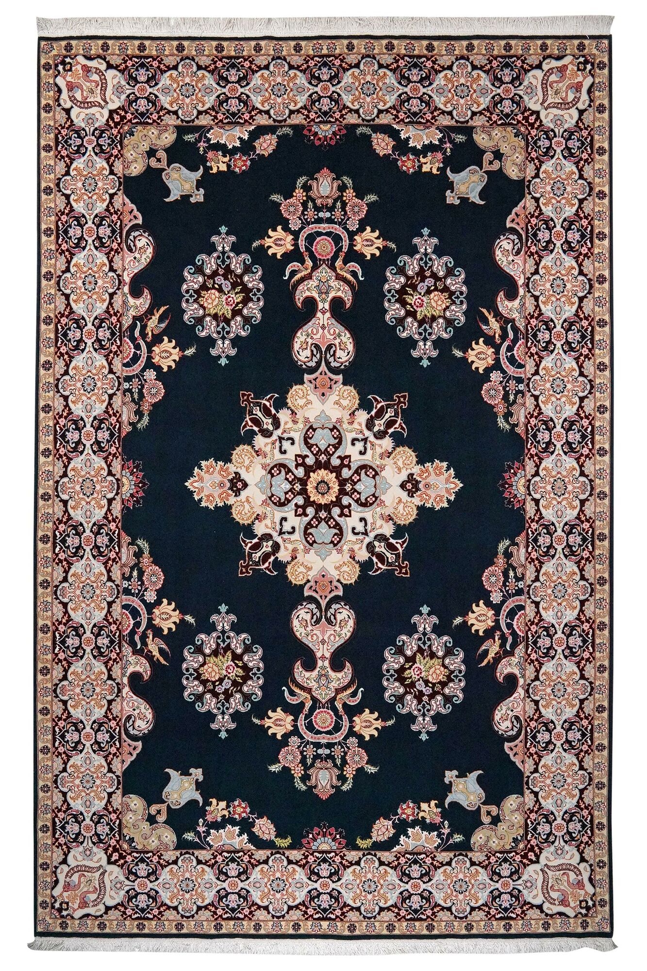 
    Tabriz 50 Raj with silk - Black - 197 x 306 cm
  