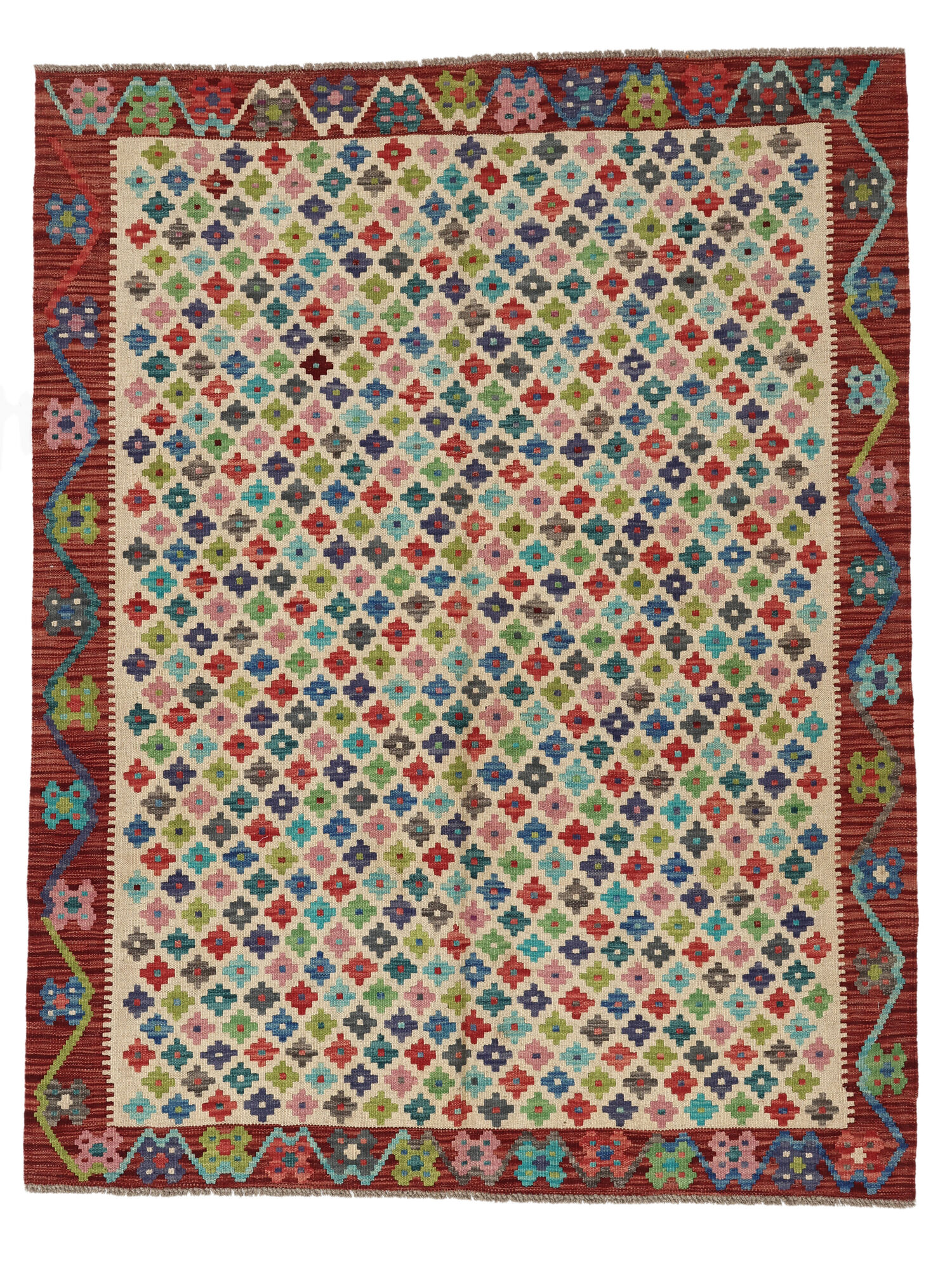 Kelim Afghan Old Stil Teppich 152×193