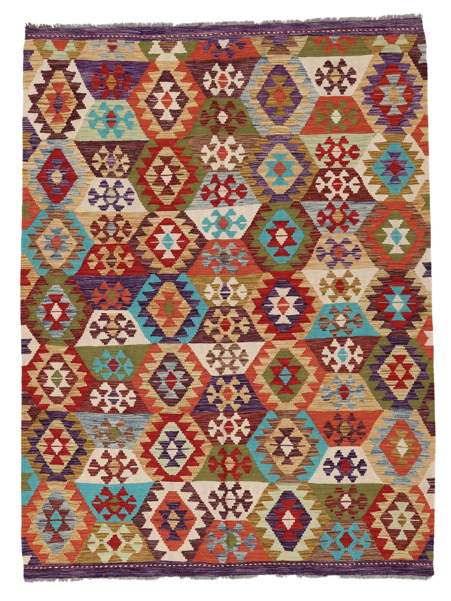 Kelim Afghan Old Stil Teppich 152×205